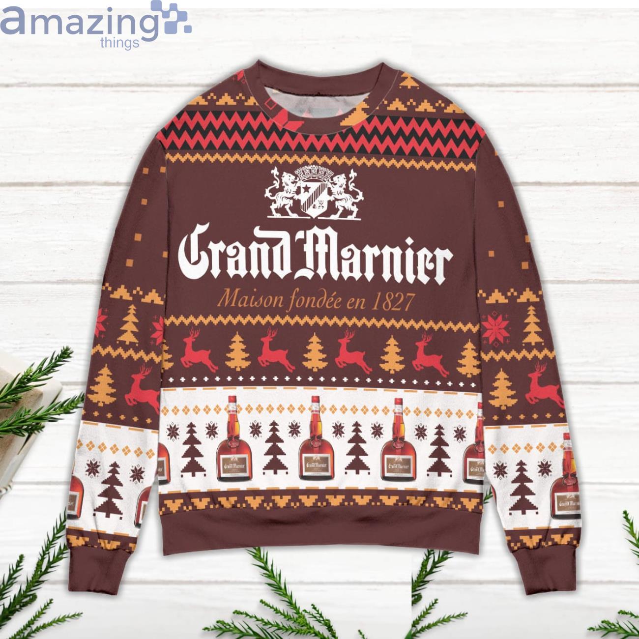 Grand Marnier Maison Fondee En 1827 Ugly Christmas Sweater image Grand Marnier Maison Fondee En 1827 Ugly Christmas Sweater Product Photo 2