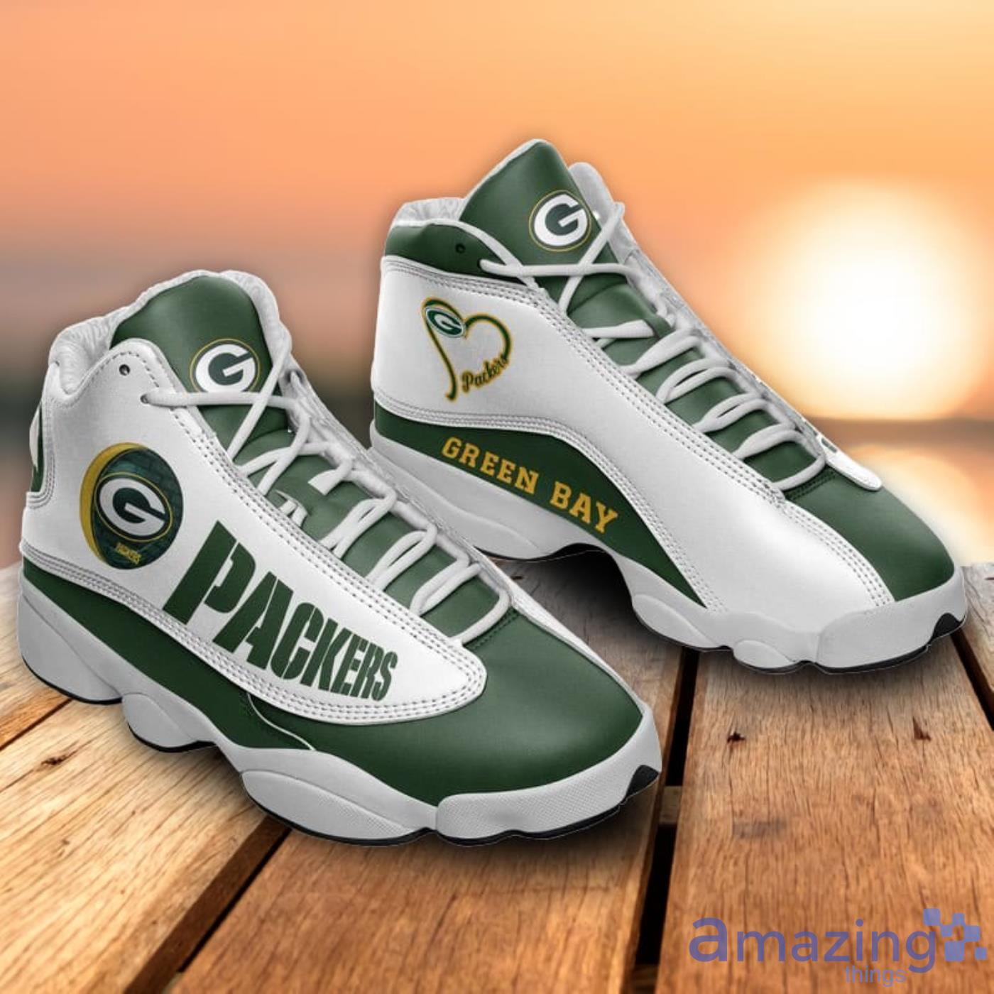 Check out these awesome Green Bay Packers Nike shoes