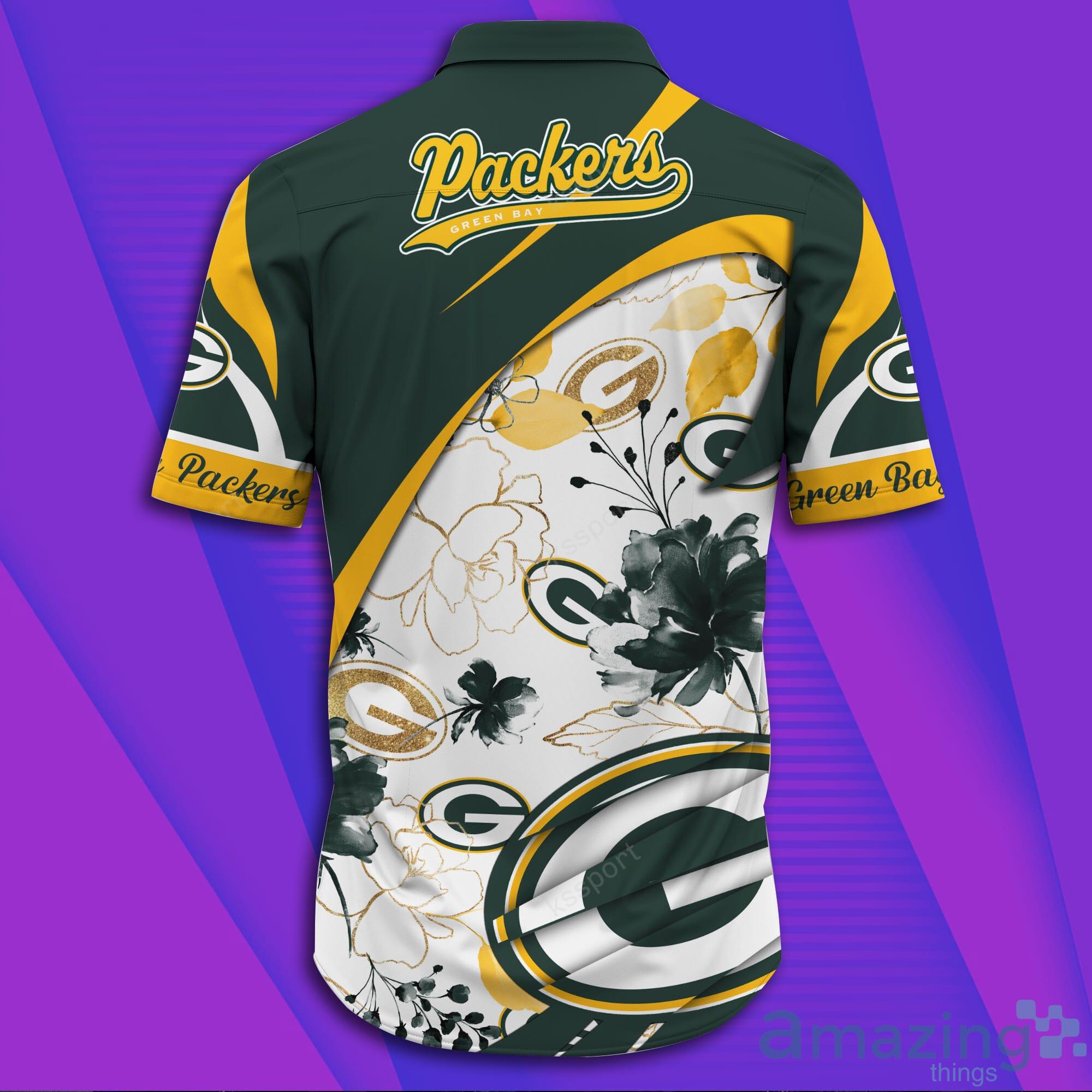 Green Bay Packers NFL Short Sleeve Aloha Hawaiian Shirt image Green Bay Packers NFL Short Sleeve Aloha Hawaiian Shirt Product Photo 2