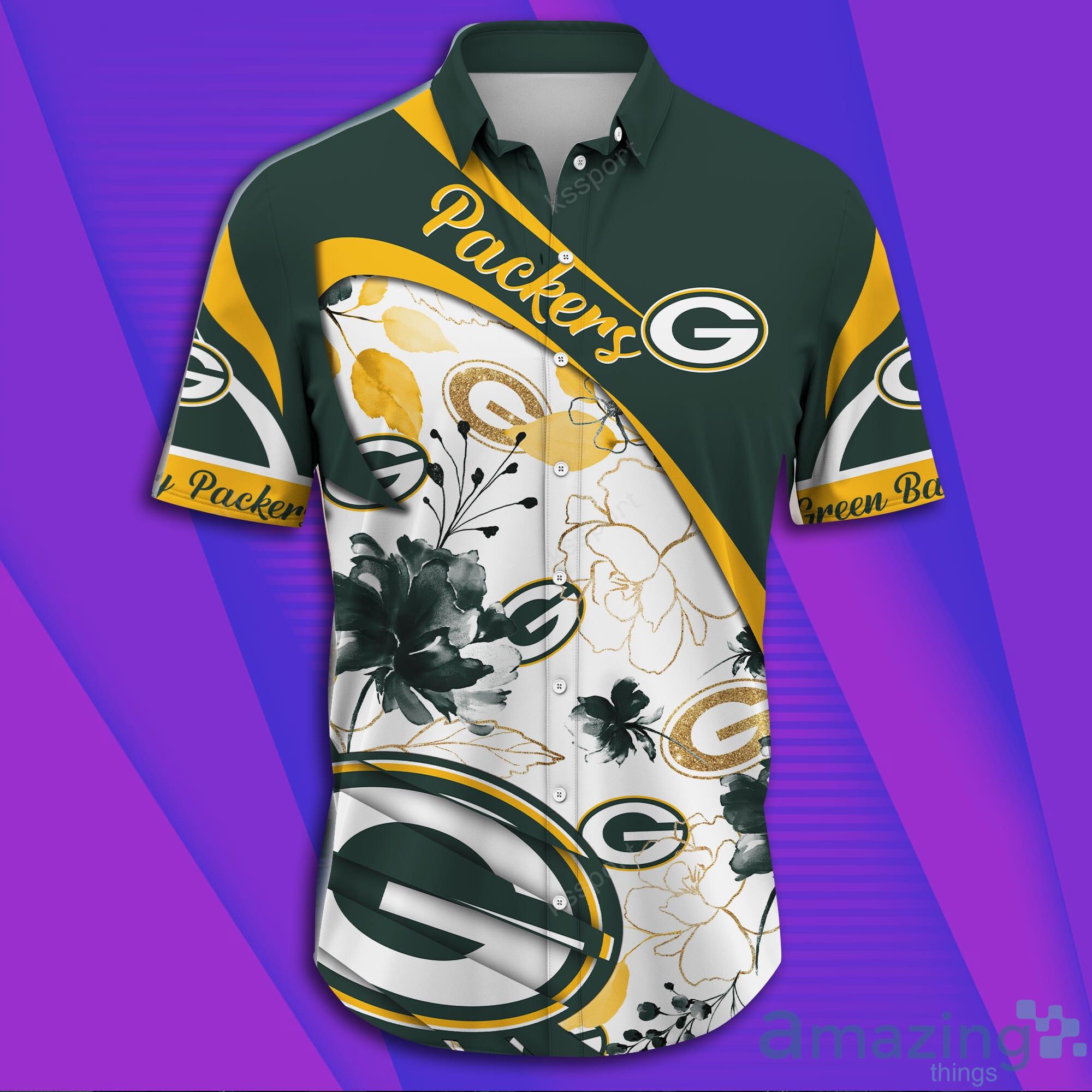 Green Bay Packers NFL Short Sleeve Aloha Hawaiian Shirt image Green Bay Packers NFL Short Sleeve Aloha Hawaiian Shirt Product Photo 3