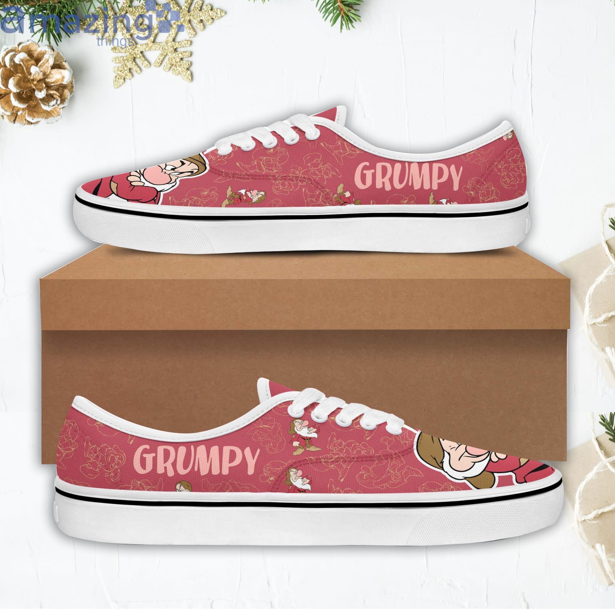 Grumpy Dwarf Pinks Disney Cartoon Low Top Slip On Lace Up Canvas Vans Shoes image Grumpy Dwarf Pinks Disney Cartoon Low Top Slip On Lace Up Canvas Vans Shoes Product Photo 3