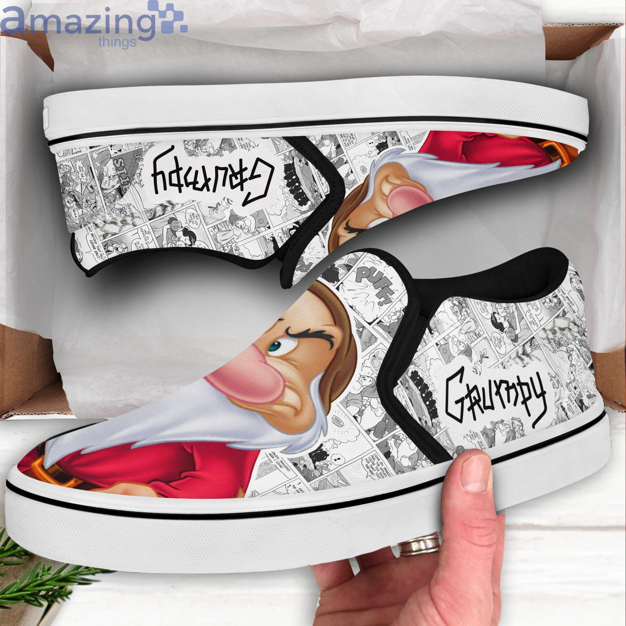Grumpy Dwarfs Grumpy Disney Cartoon Slip On Shoes image Grumpy Dwarfs Grumpy Disney Cartoon Slip On Shoes Product Photo 3