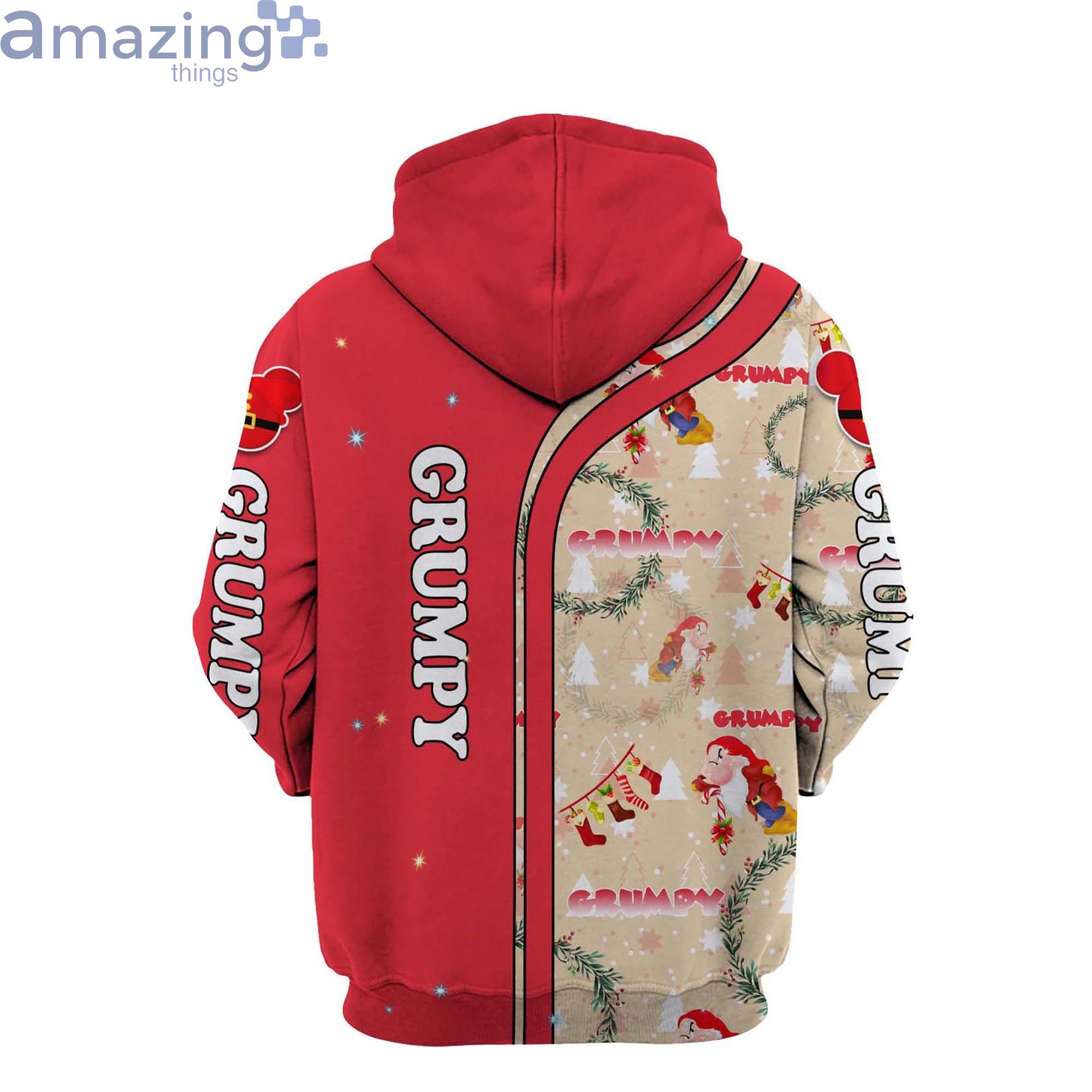 Grumpy Red Christmas Disney Cartoon 3D Hoodie Zip Hoodie image Grumpy Red Christmas Disney Cartoon 3D Hoodie Zip Hoodie Product Photo 5