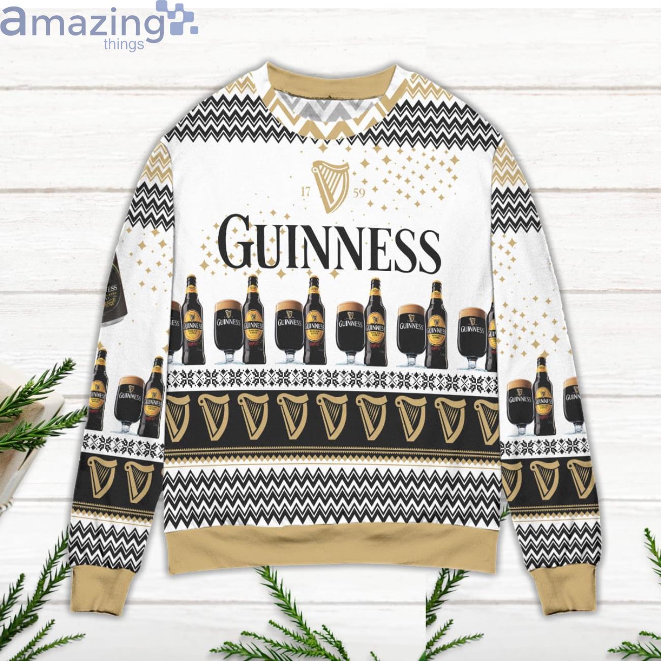 Guinness Beer Sparkle Star Ugly Christmas Sweater image Guinness Beer Sparkle Star Ugly Christmas Sweater Product Photo 2