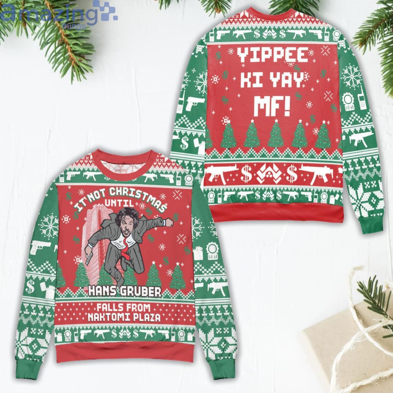 hans gruber ugly christmas sweater