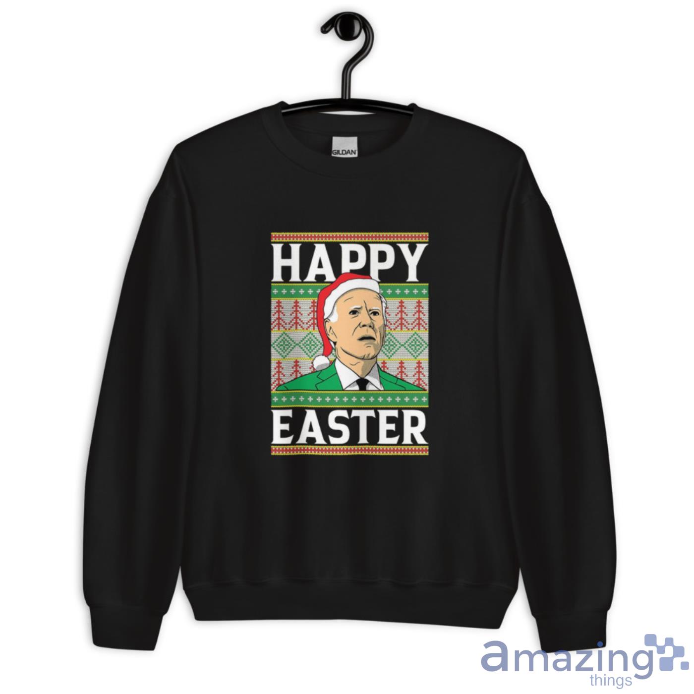 Happy Easter Santa Joe Biden Christmas Ugly Sweater Funny Shirt image Happy Easter Santa Joe Biden Christmas Ugly Sweater Funny Shirt Product Photo 4