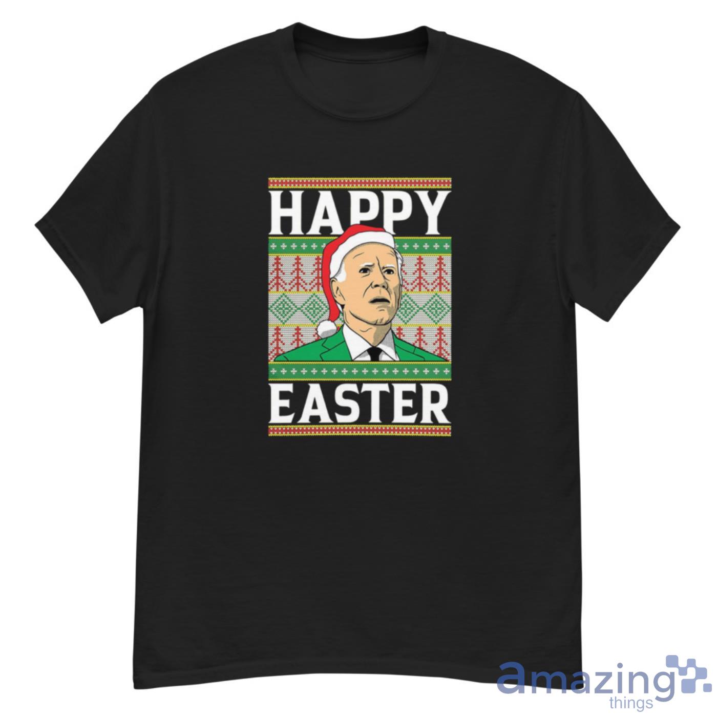 Happy Easter Santa Joe Biden Christmas Ugly Sweater Funny Shirt Product Photo 1