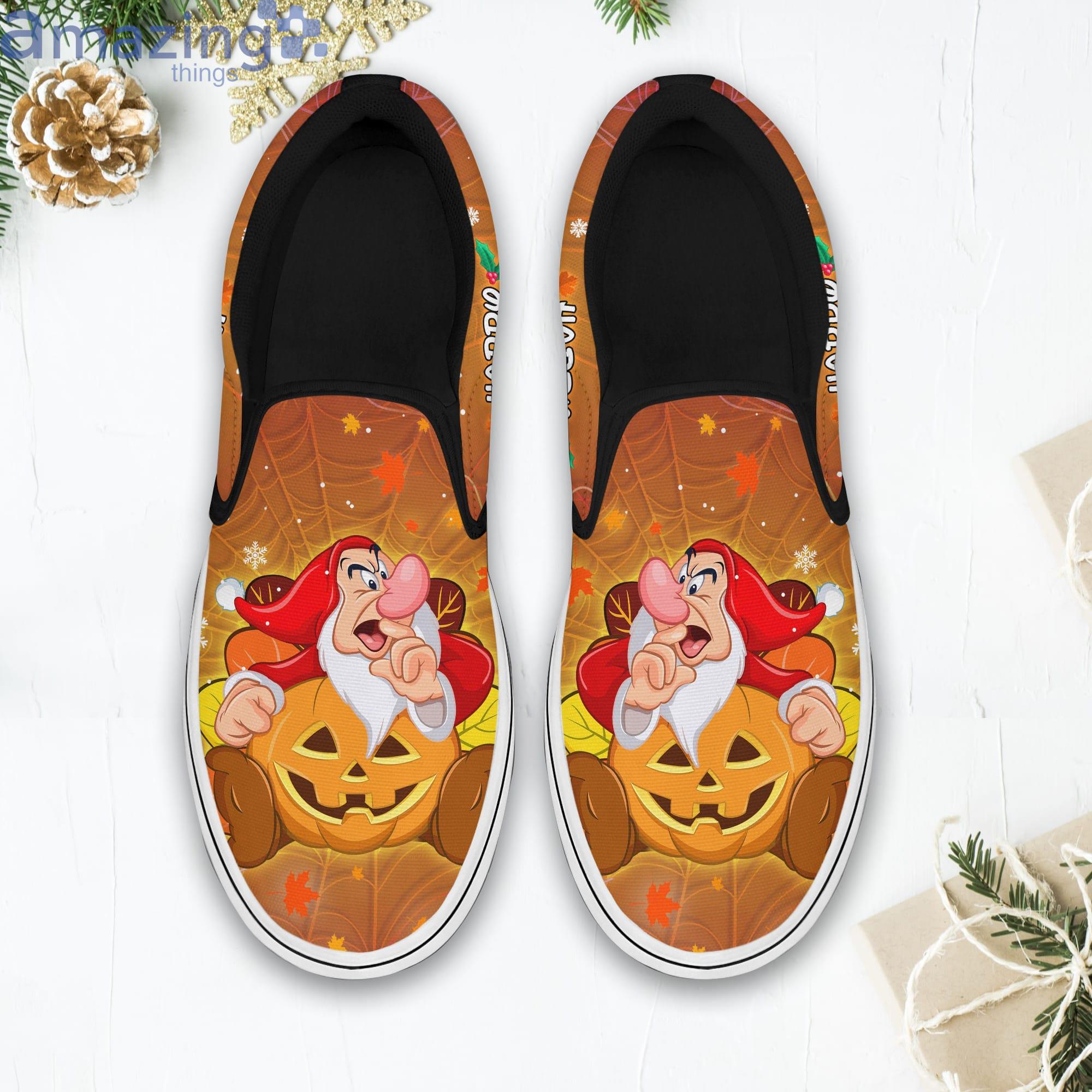 Happy Hallothanksmas Grumpy Red Disney Halloween Thanksgiving Christmas Slip On Shoes Product Photo 1
