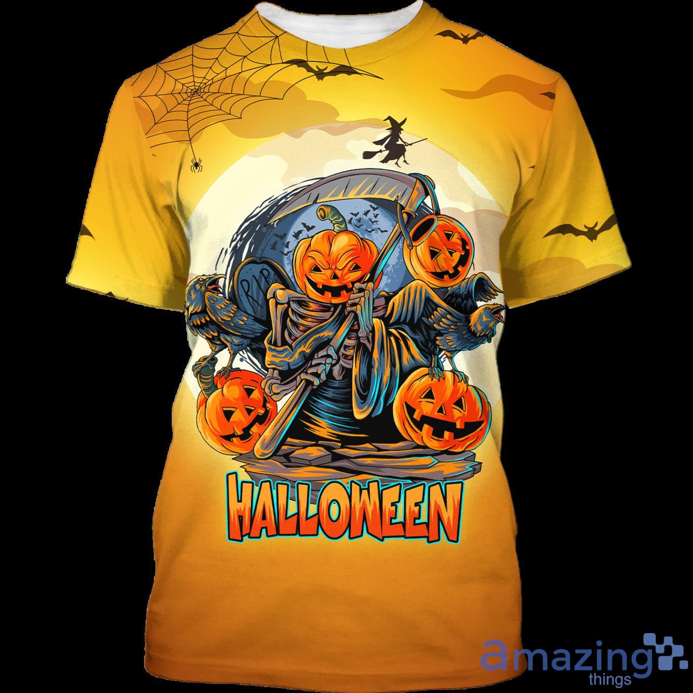 Happy Halloween Ghost Pumpkin Halloween All Over Print 3D T Shirt Product Photo 1