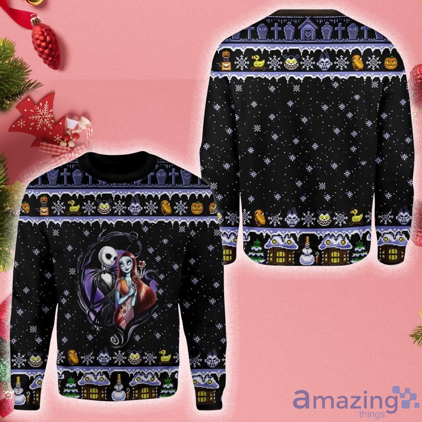 Happy Halloween The Nightmare Before Christmas Ugly Sweater Product Photo 1