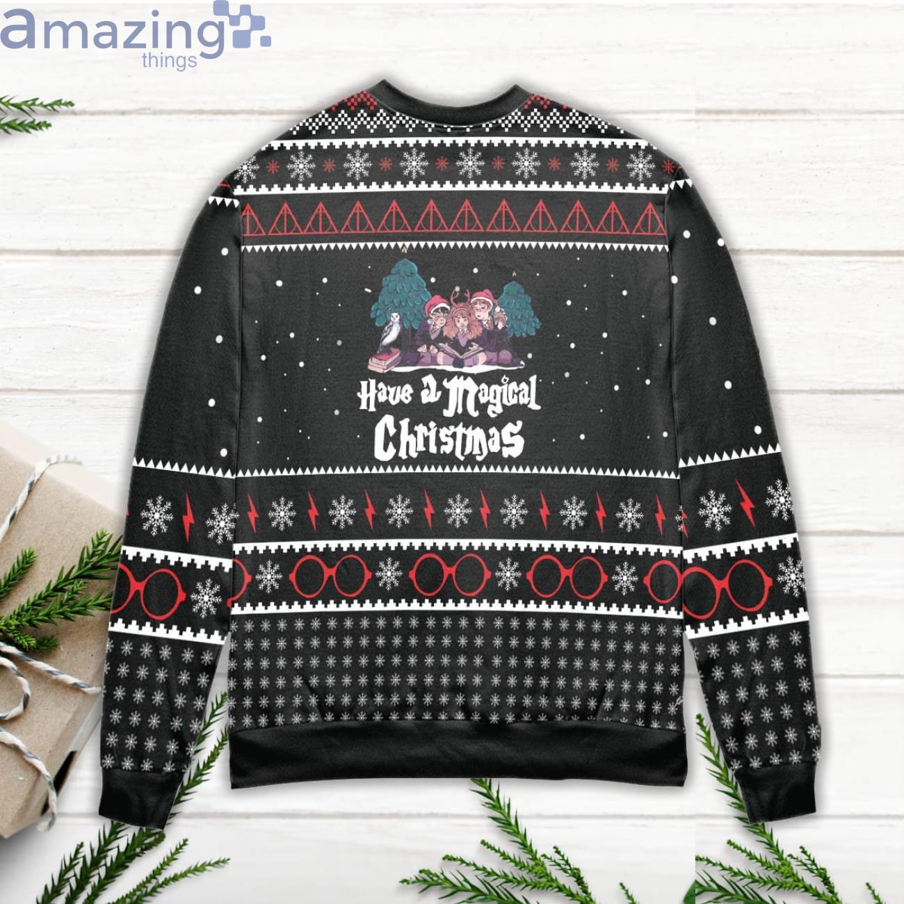 Harry Potter Have A Magical Christmas Ugly Christmas Sweater image Harry Potter Have A Magical Christmas Ugly Christmas Sweater Product Photo 3