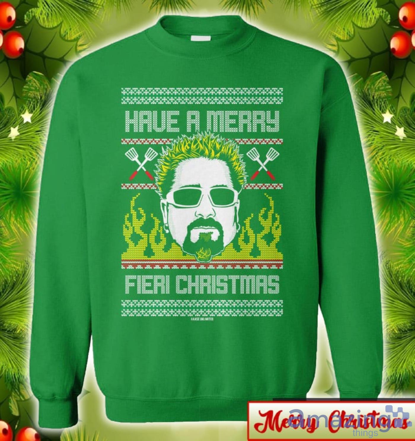 Have A Merry Fieri Ugly Christmas Sweater 2D Tshirt Hoodie Sweatshirt image Have A Merry Fieri Ugly Christmas Sweater 2D Tshirt Hoodie Sweatshirt Product Photo 3