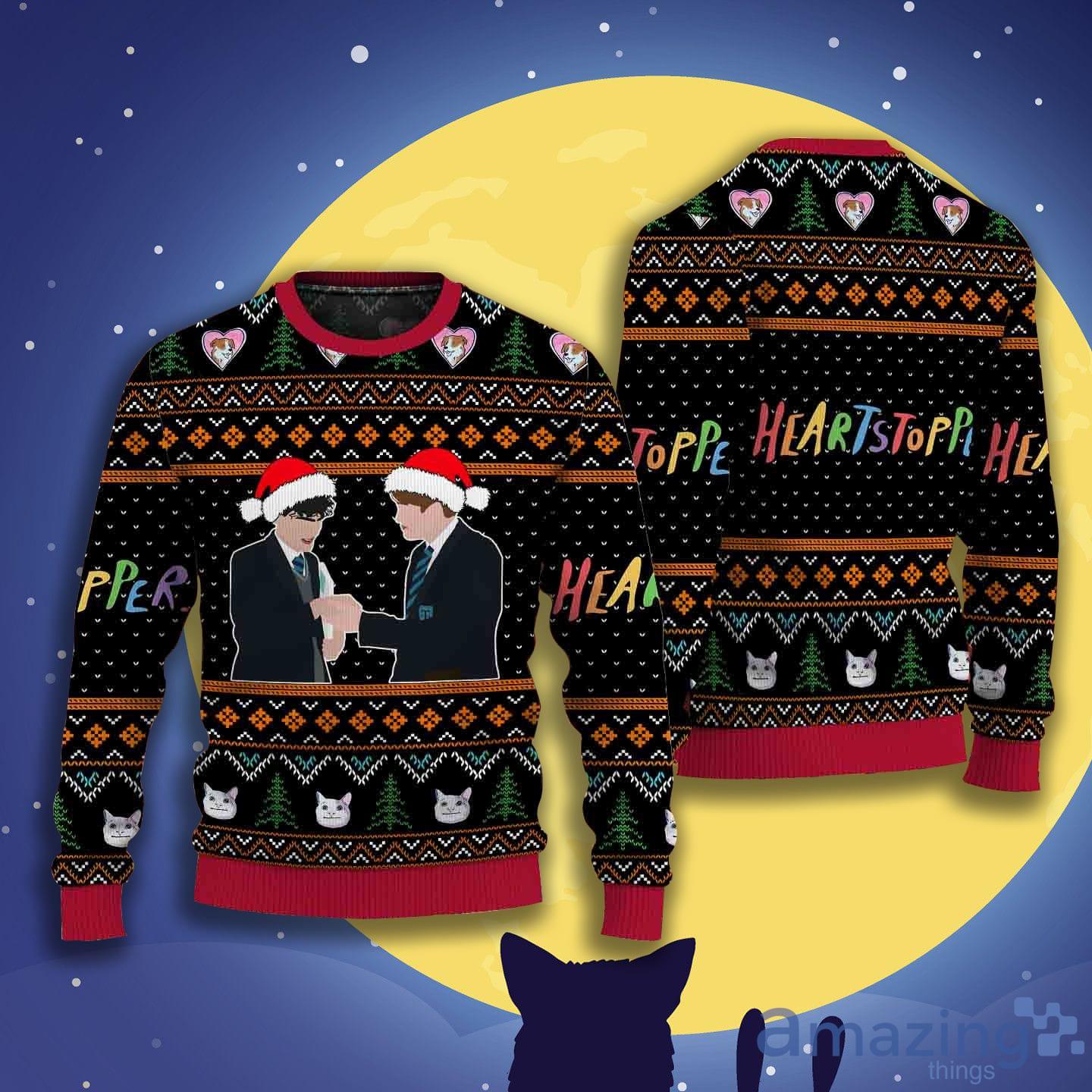 Heartstoppers Santa Nick And Charlie Sweater Lgbt Pride Ugly Christmas Sweater Product Photo 1 Heartstoppers Santa Nick And Charlie Sweater Lgbt Pride Ugly Christmas Sweater Product Photo 1