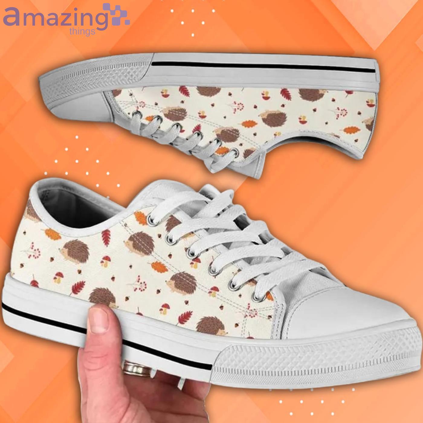 Hedgehog Low Top Pattern Low Top Shoes Product Photo 1 Hedgehog Low Top Pattern Low Top Shoes Product Photo 1