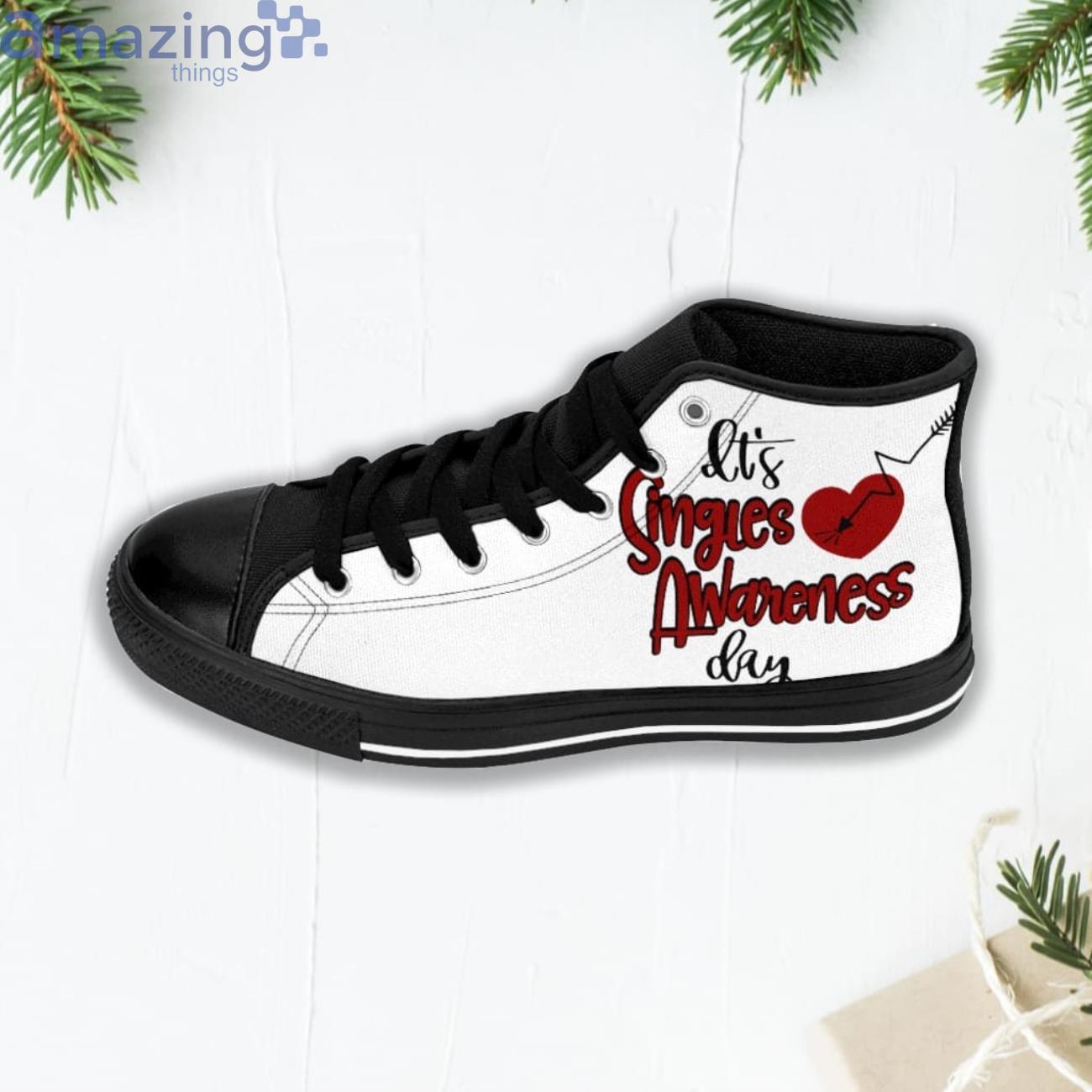High It's Singles Awareness Day High Top Shoes image High Its Singles Awareness Day High Top Shoes Product Photo 3