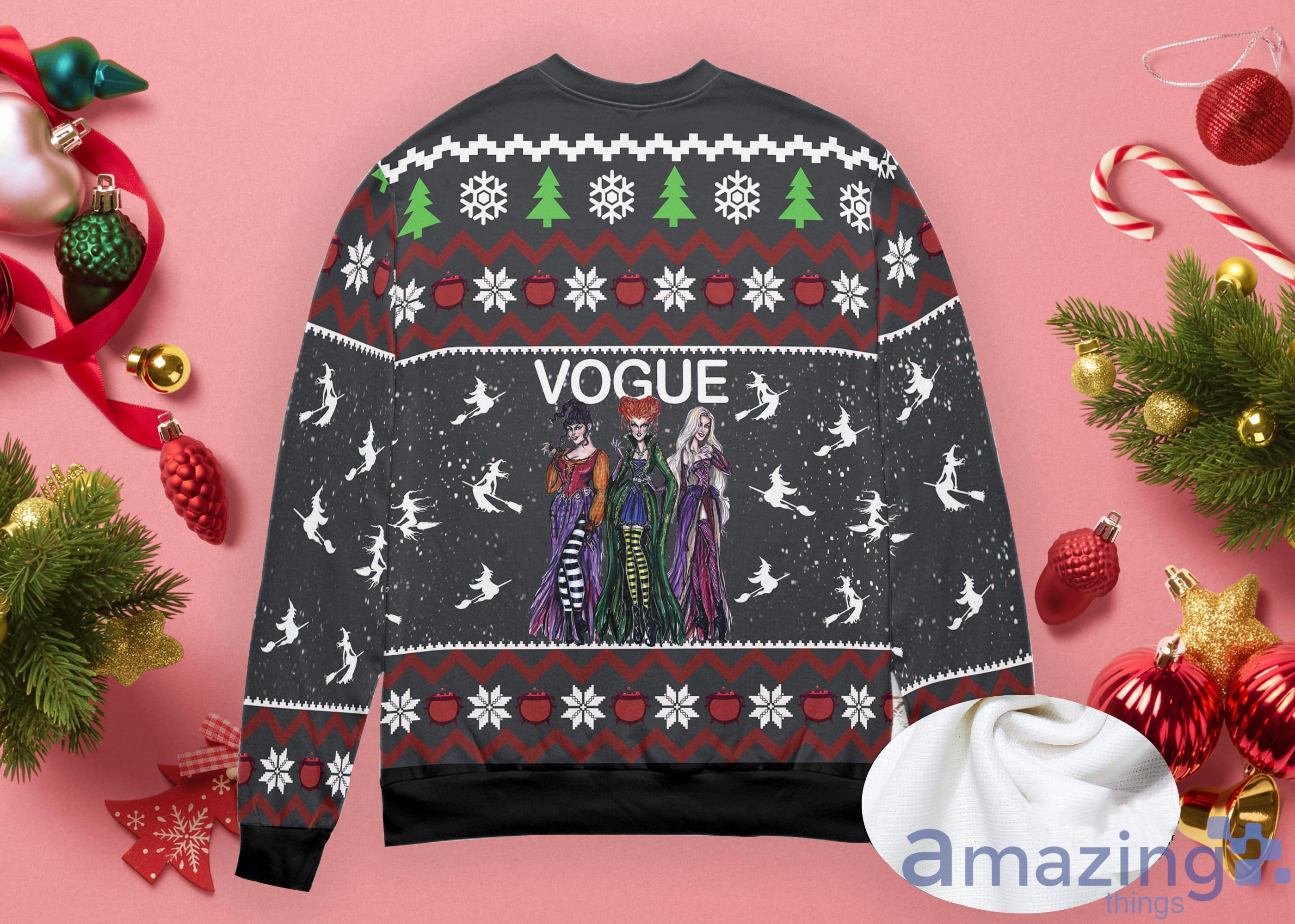 Hocus Pocus Halloween Sanderson Sisters Halloween Sweater Vogue Witches Christmas Sweater image Hocus Pocus Halloween Sanderson Sisters Halloween Sweater Vogue Witches Christmas Sweater Product Photo 2