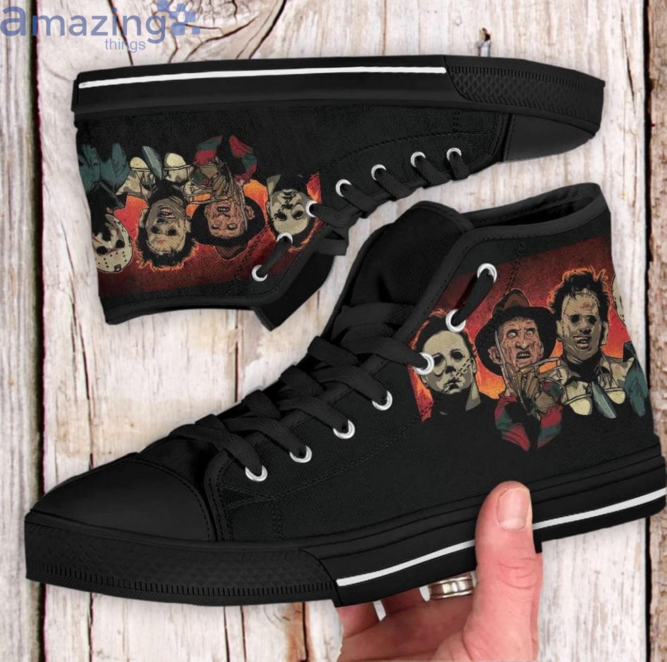 gene Espectador Teoría establecida Horror Custom Horror Movie Legends Freddy Krueger Michael Myers High Top  Shoes
