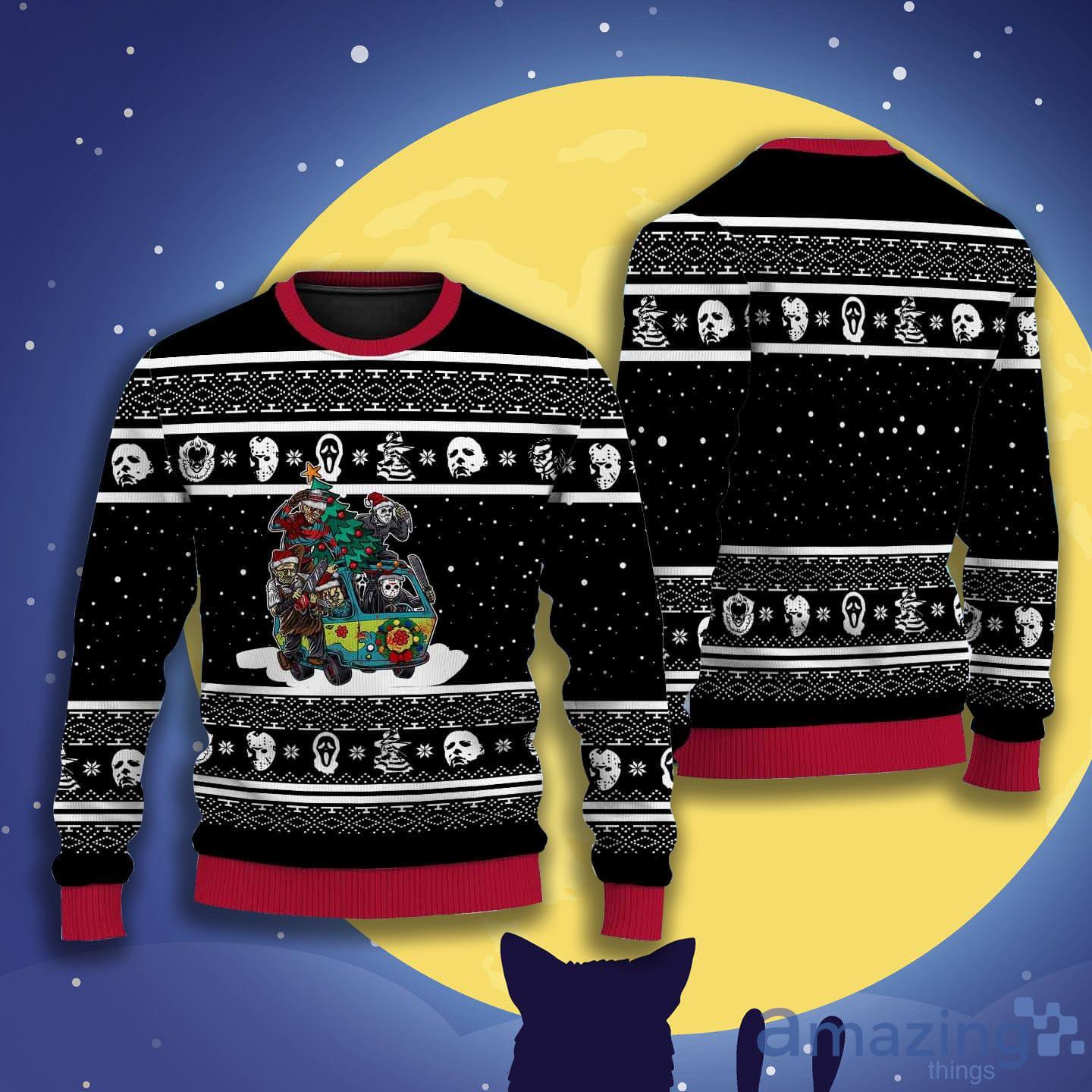 Horror Movie Xmas Sweater Horror Killers Christmas Sweater Product Photo 1 Horror Movie Xmas Sweater Horror Killers Christmas Sweater Product Photo 1