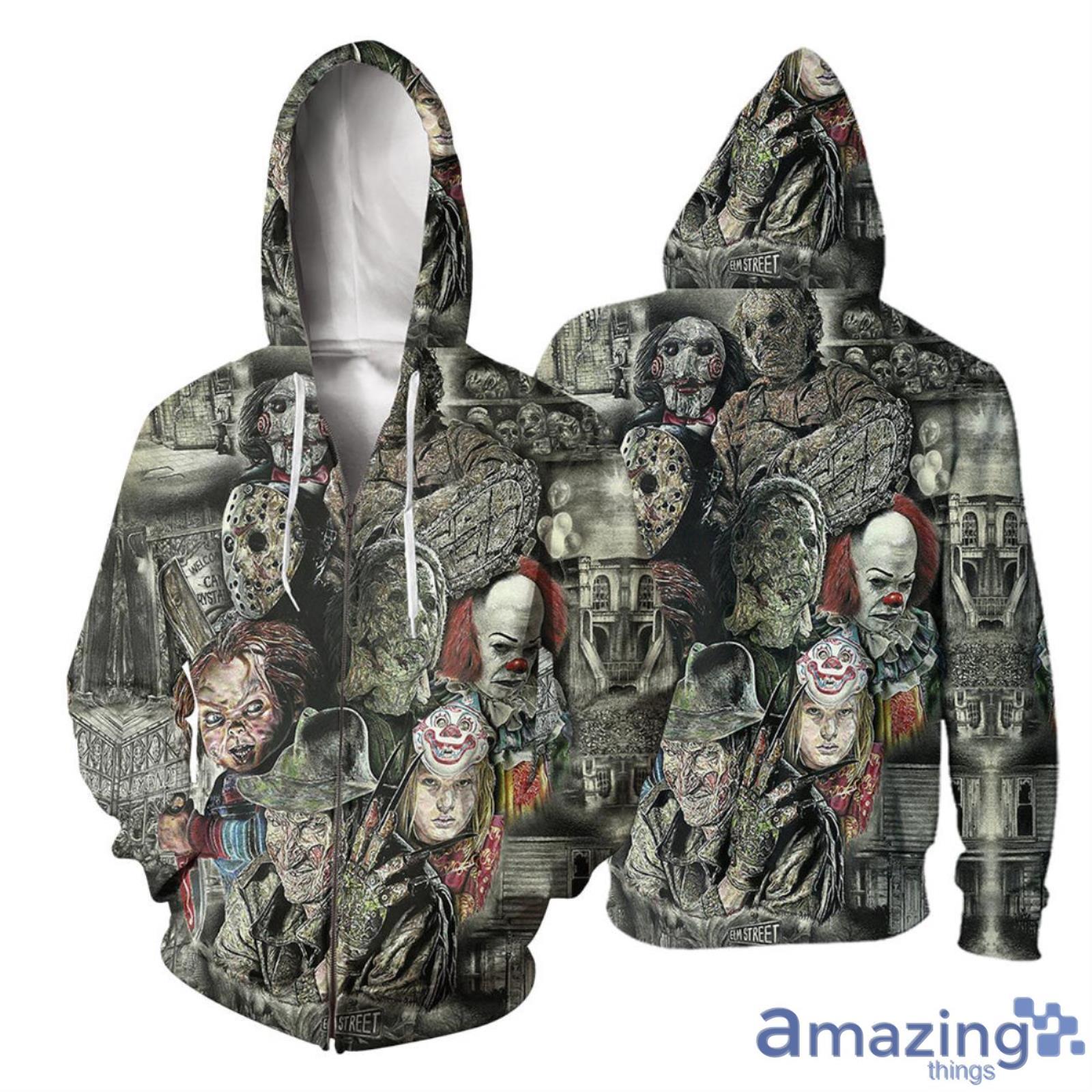 Horror Movies Halloween Gift 3D All Over Printed Shirts image Horror Movies Halloween Gift 3D All Over Printed Shirts Product Photo 4