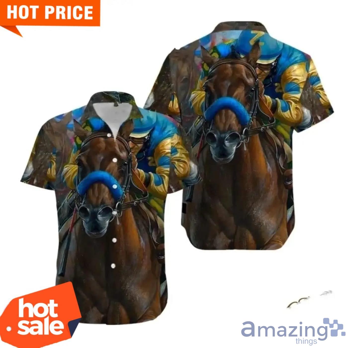 Horse Pattern Hawaiian Shirt Animal Lovers Hawaiian Shirt Product Photo 1