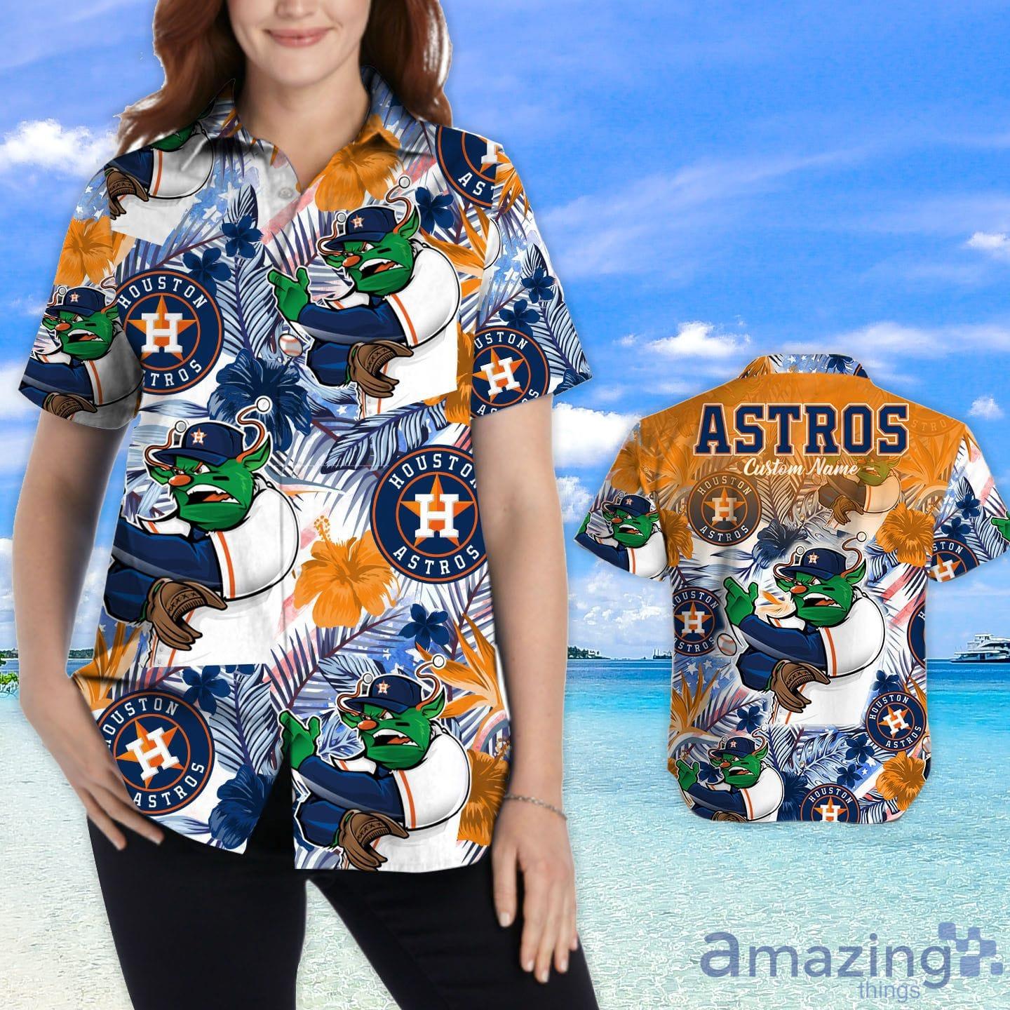 Houston Astros Baseball Floral Aloha Hawaiian Shirt
