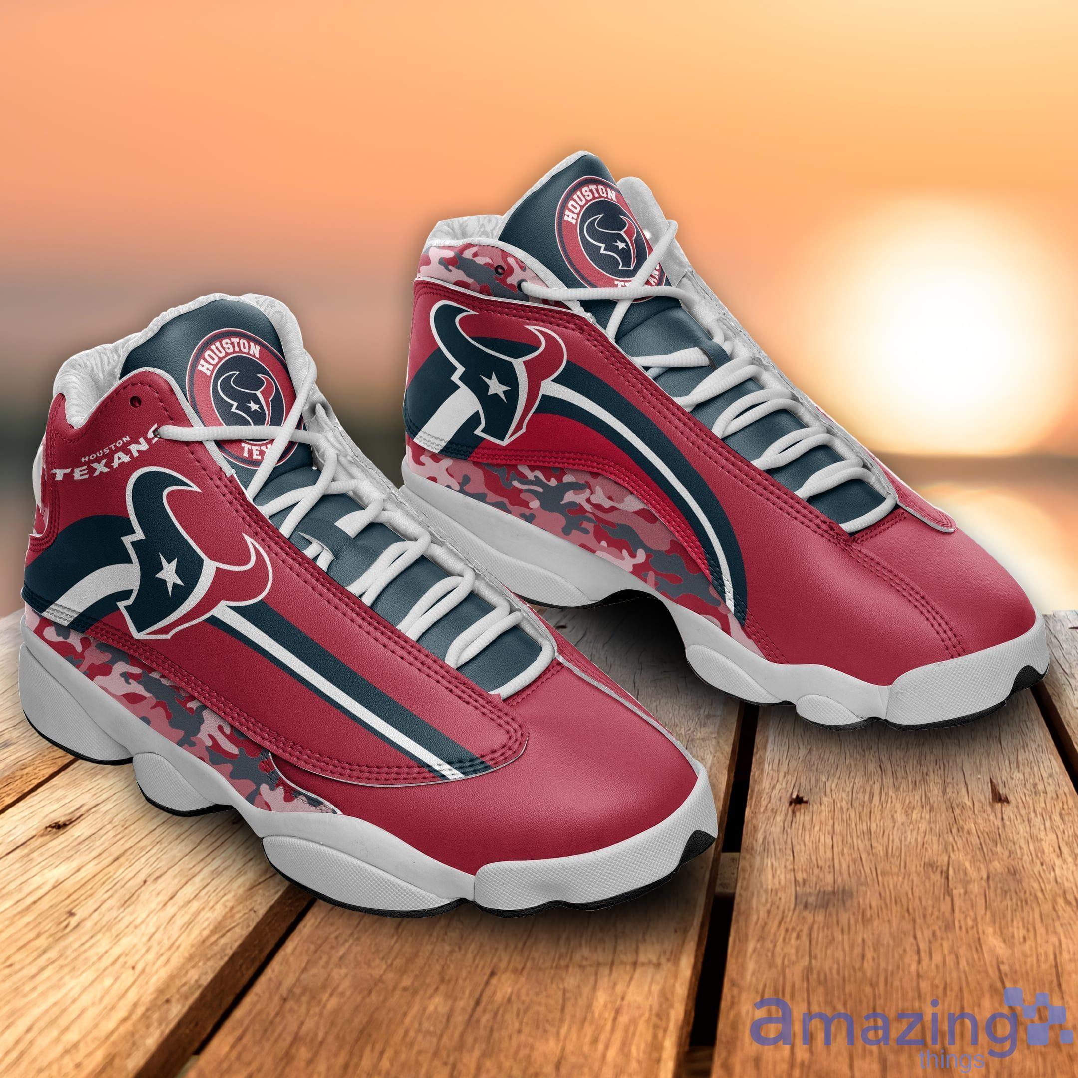 Houston Texans Camo Style Air Jordan 13 Shoes image Houston Texans Camo Style Air Jordan 13 Shoes Product Photo 2