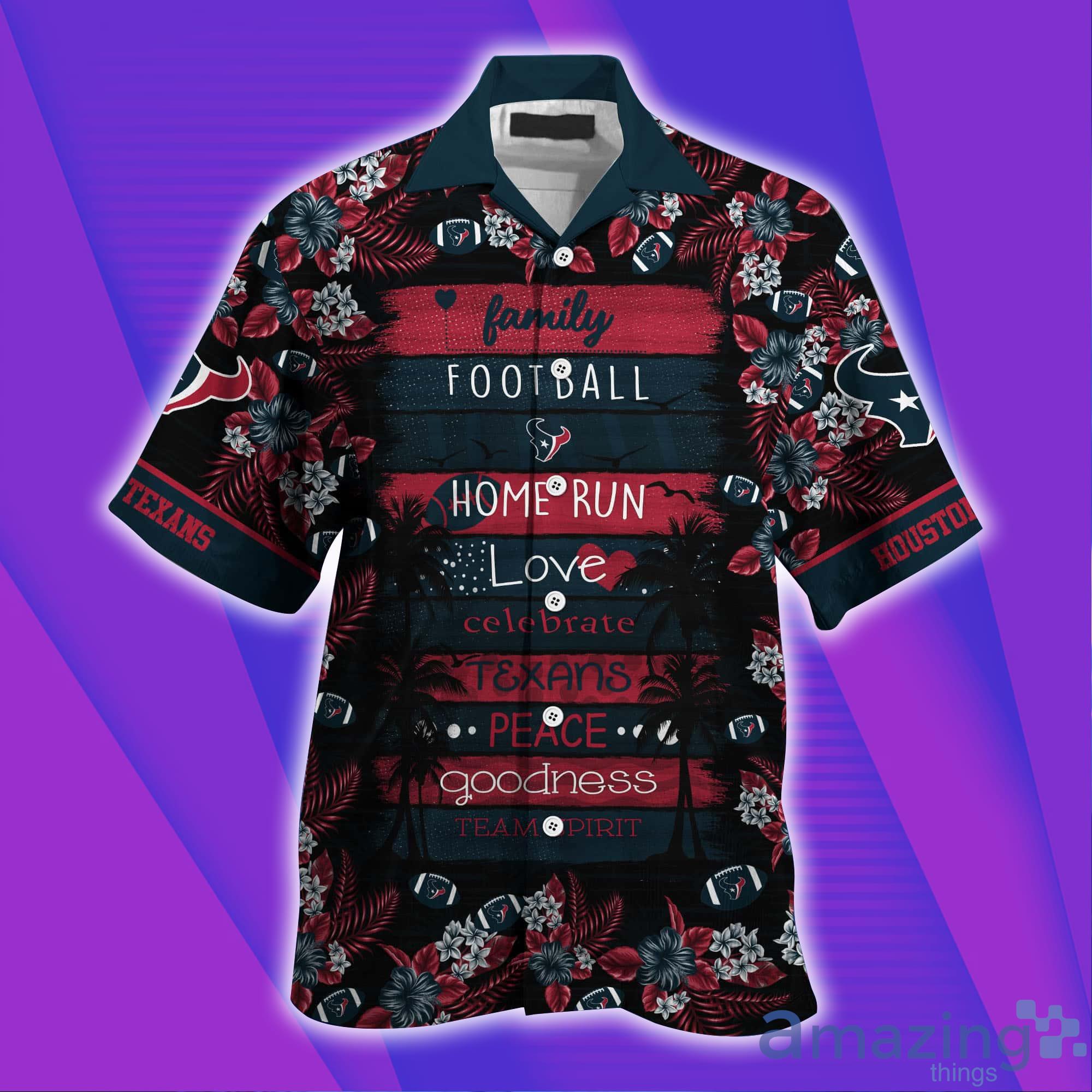 Houston Texans Football Up Hawaiian Shirt & Short