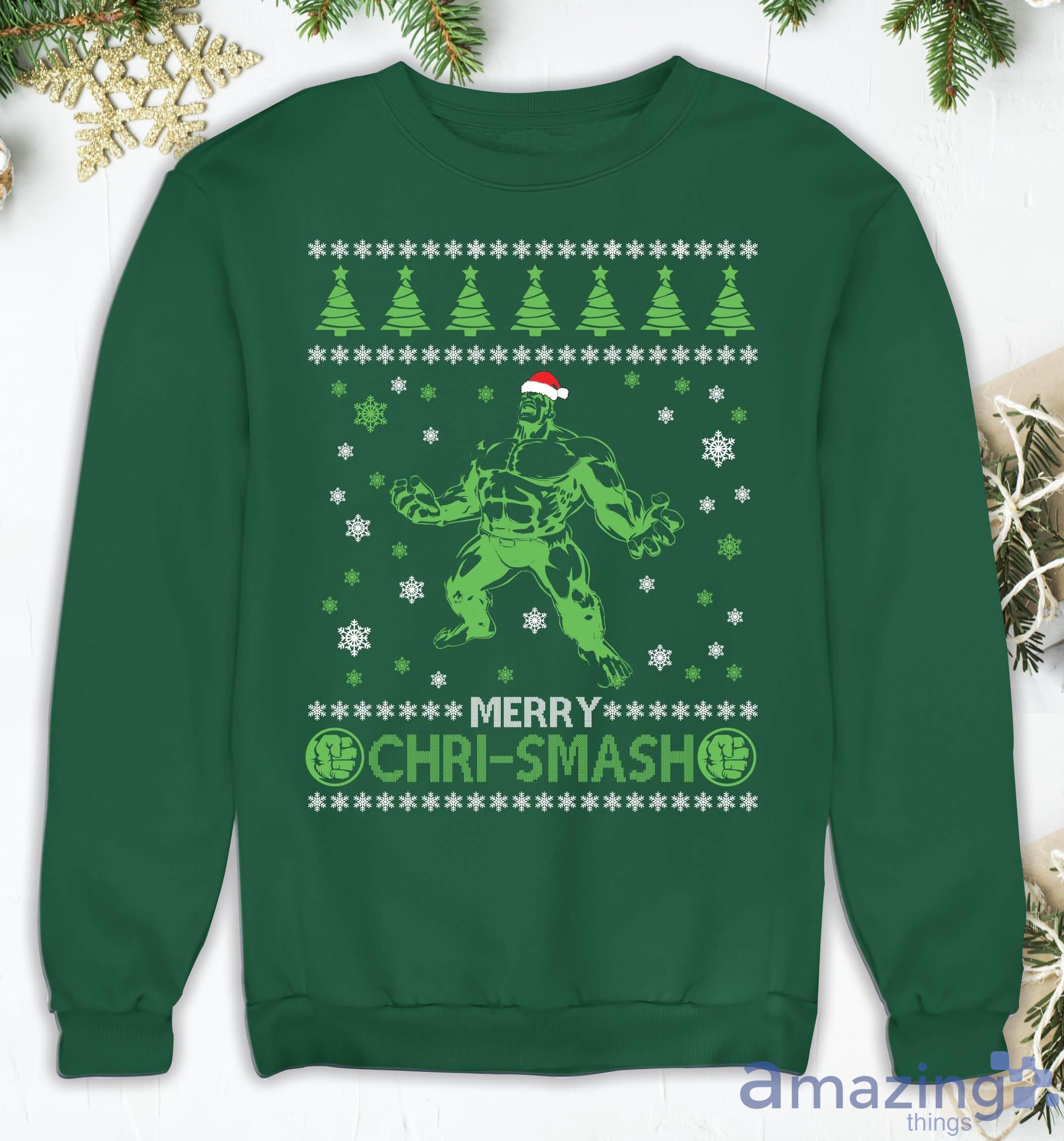 Hulk Chri-Smash Holiday Christmas Sweatshirt Product Photo 1