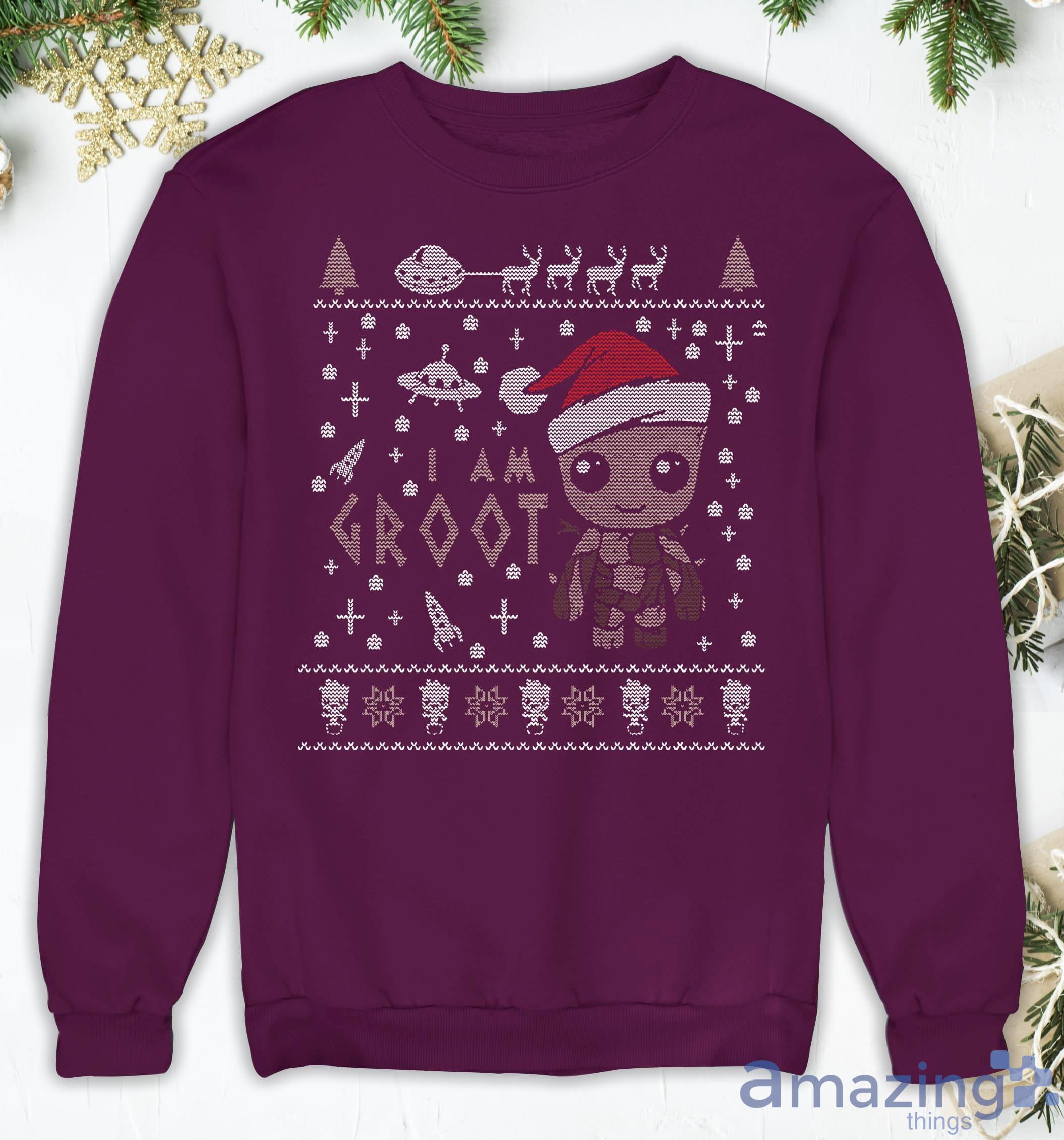 I Am Groot Cute Holiday Christmas Sweatshirt image I Am Groot Cute Holiday Christmas Sweatshirt Product Photo 3