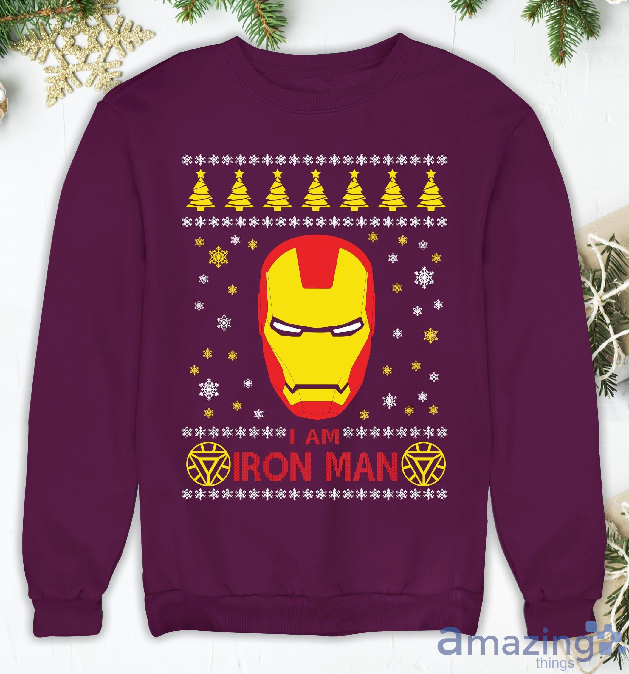 I Am Iron Superhero Xmas Christmas Sweatshirt Product Photo 1
