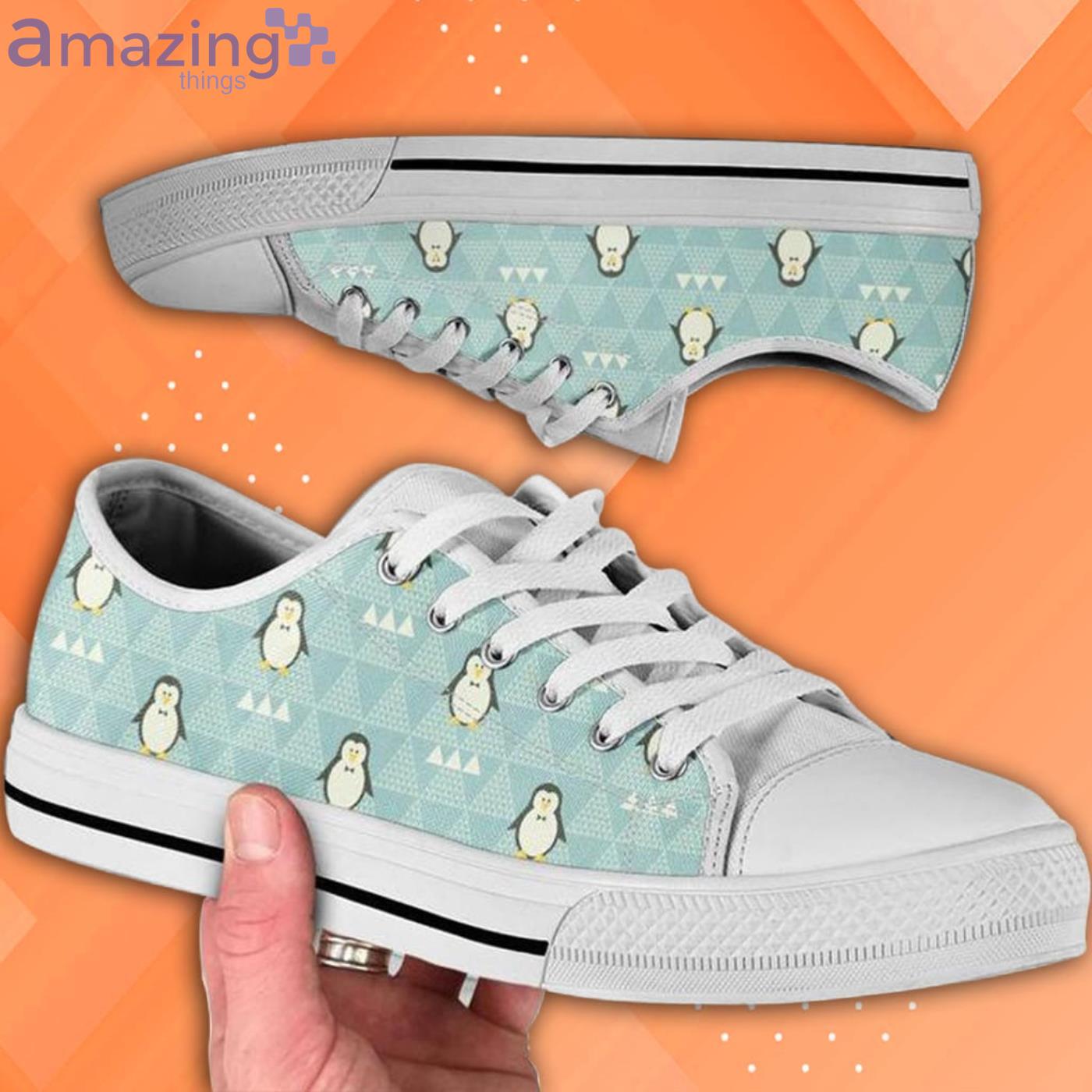 Ice Penguin Pattern Low Top Shoes Product Photo 1 Ice Penguin Pattern Low Top Shoes Product Photo 1