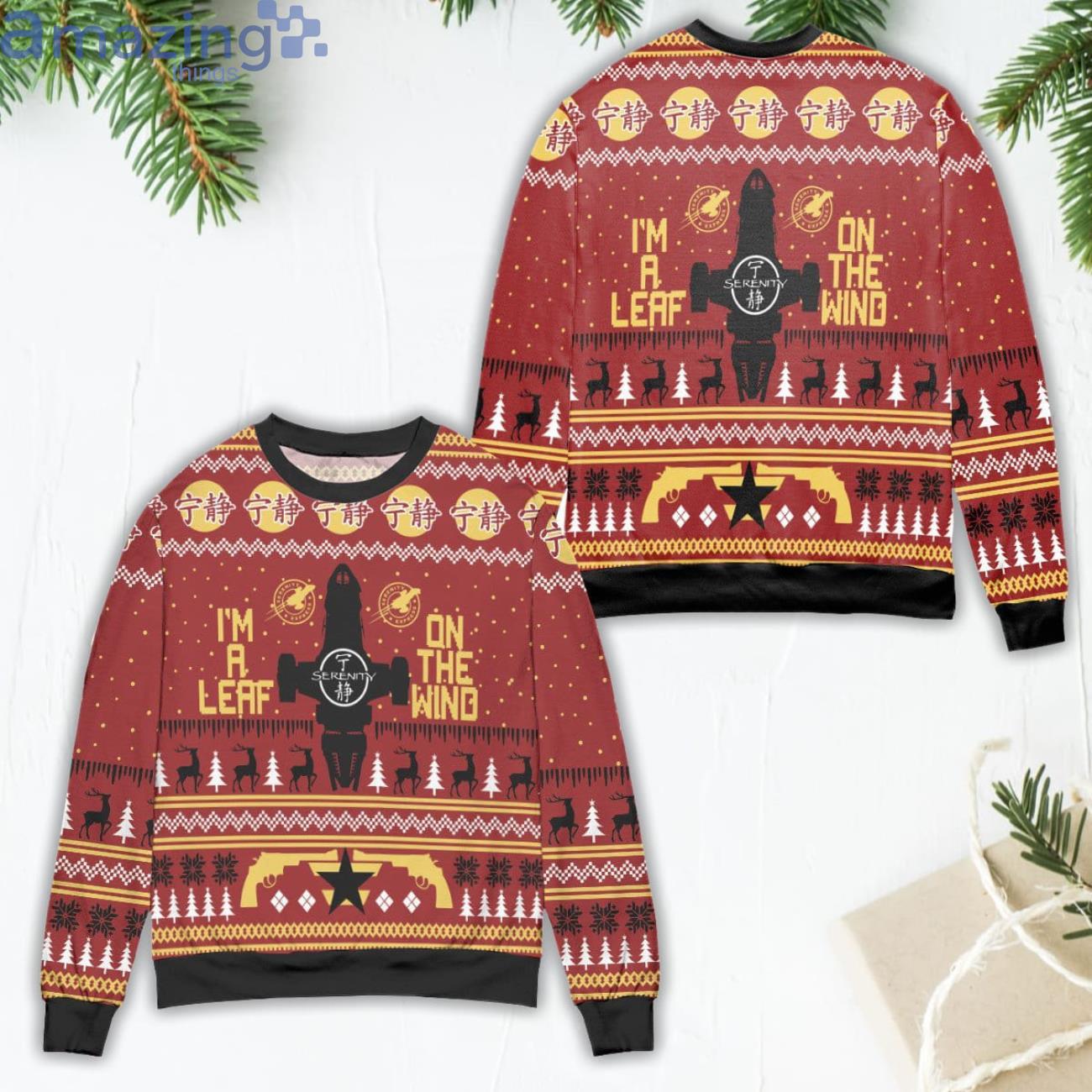 I'm A Leaf On The Wind Serenity Ugly Christmas Sweater image I'm A Leaf On The Wind Serenity Ugly Christmas Sweater Product Photo 1