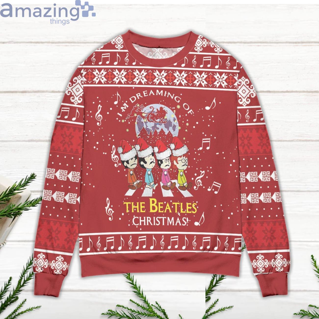 længde mål veteran I'm Dreaming Of The Beatles Christmas Ugly Christmas Sweater