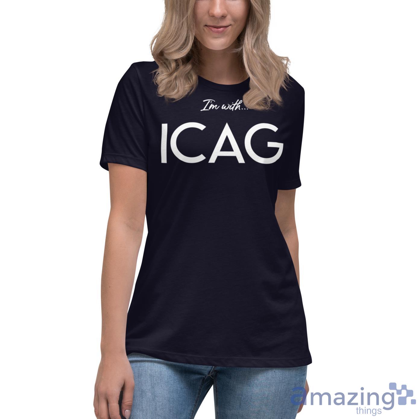 I'm With ICAG Shirt image Im With ICAG Shirt - Womens Relaxed Short Sleeve Jersey Tee