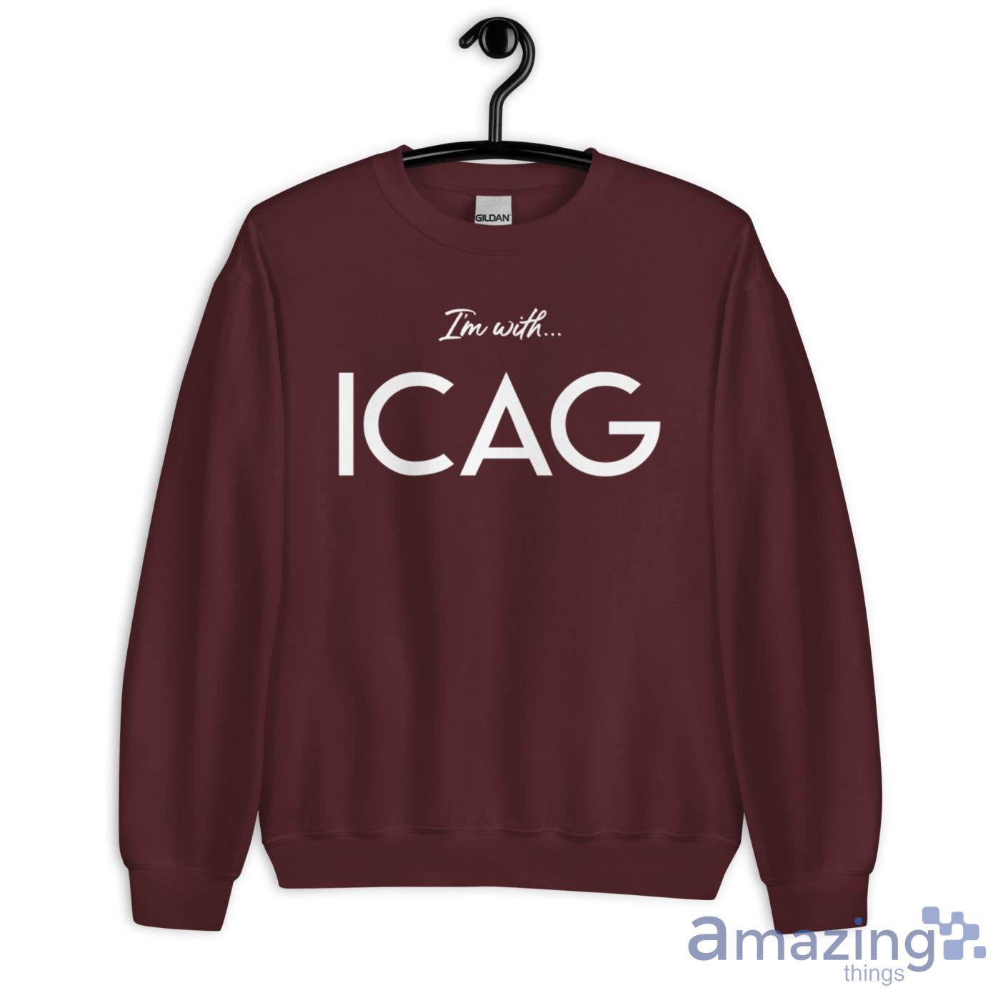 I'm With ICAG Shirt image Im With ICAG Shirt - Unisex Heavy Blend Crewneck Sweatshirt-1