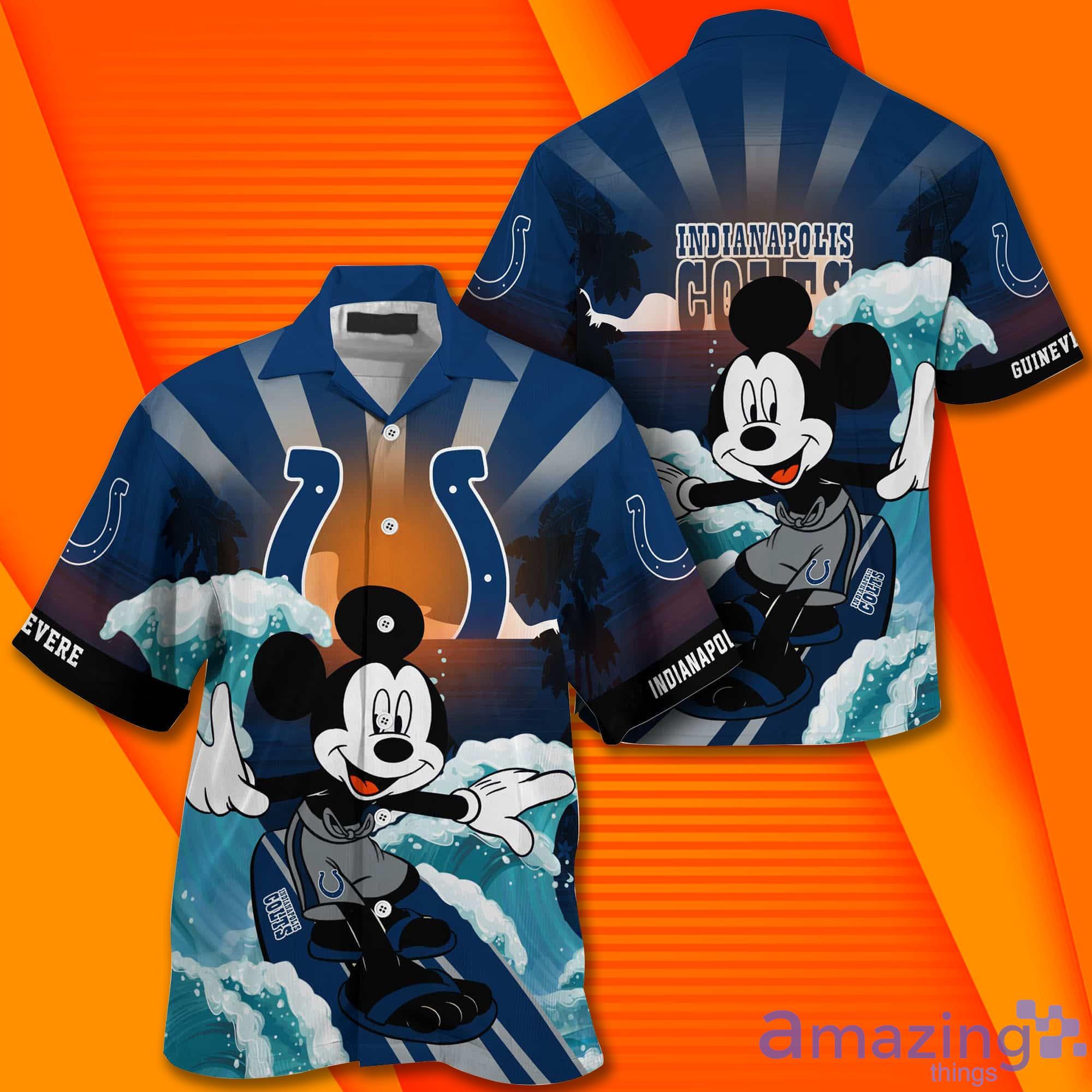 Indianapolis Colts NFL Custom Name Hawaiian Shirt image Indianapolis Colts NFL Custom Name Hawaiian Shirt Product Photo 2