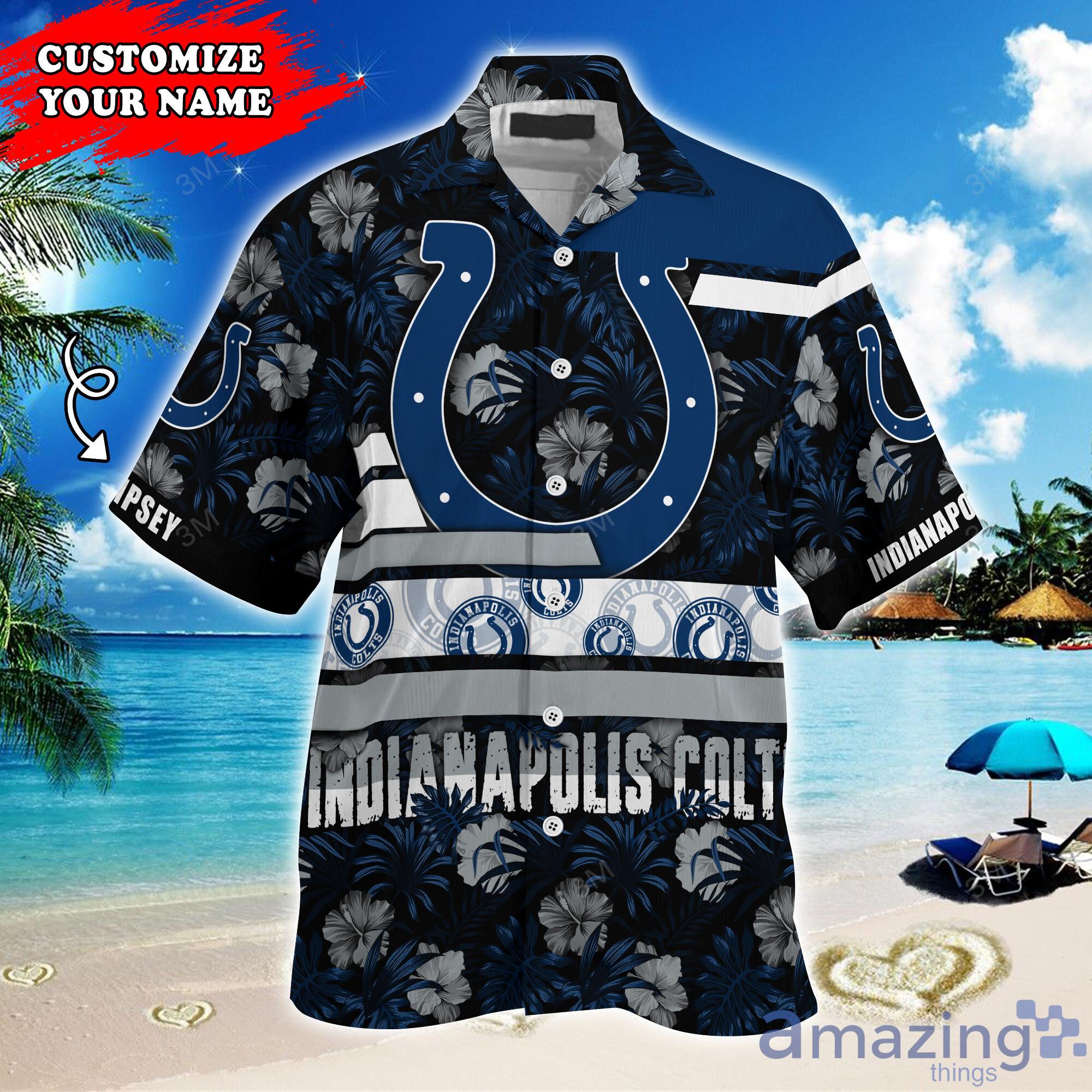 Indianapolis Colts NFL Symbol Pattern Short Sleeve Hawaiian Shirt