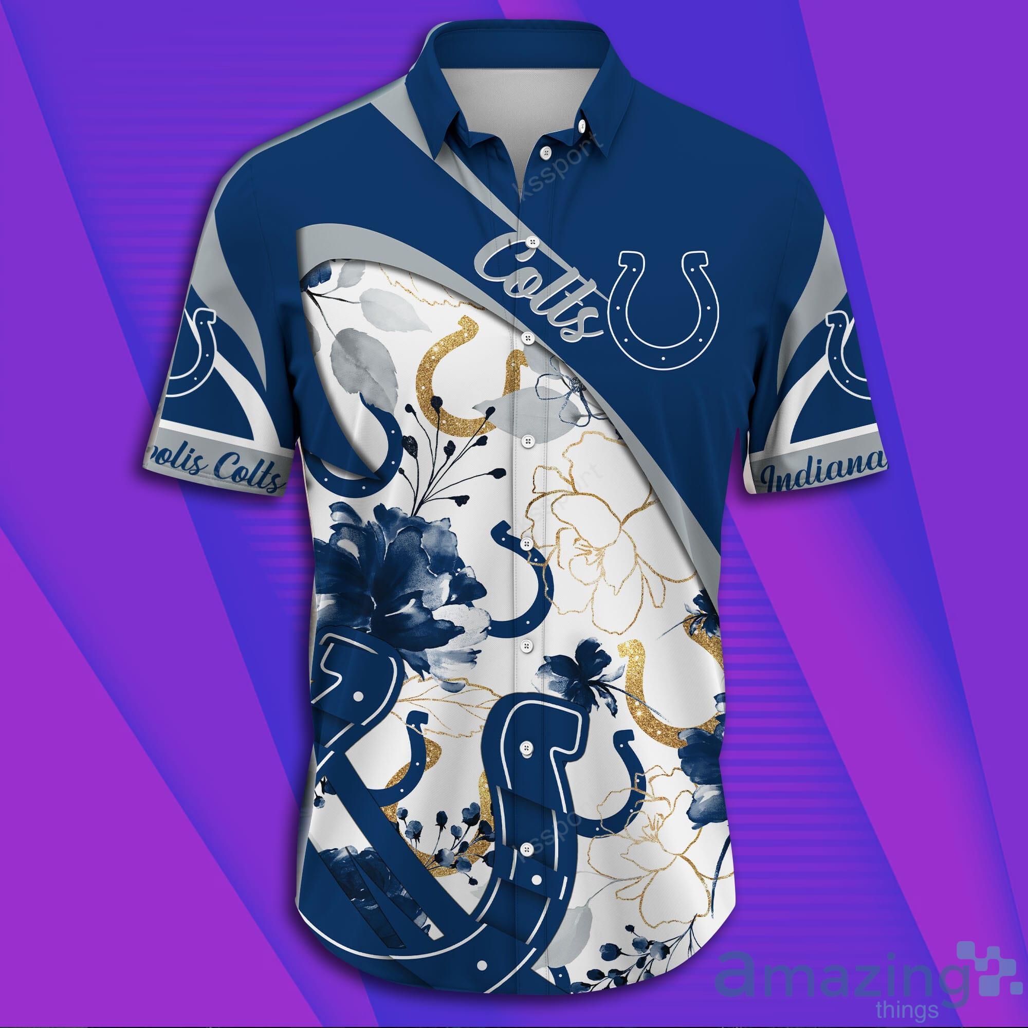 Indianapolis Colts NFL Short Sleeve Aloha Hawaiian Shirt image Indianapolis Colts NFL Short Sleeve Aloha Hawaiian Shirt Product Photo 3