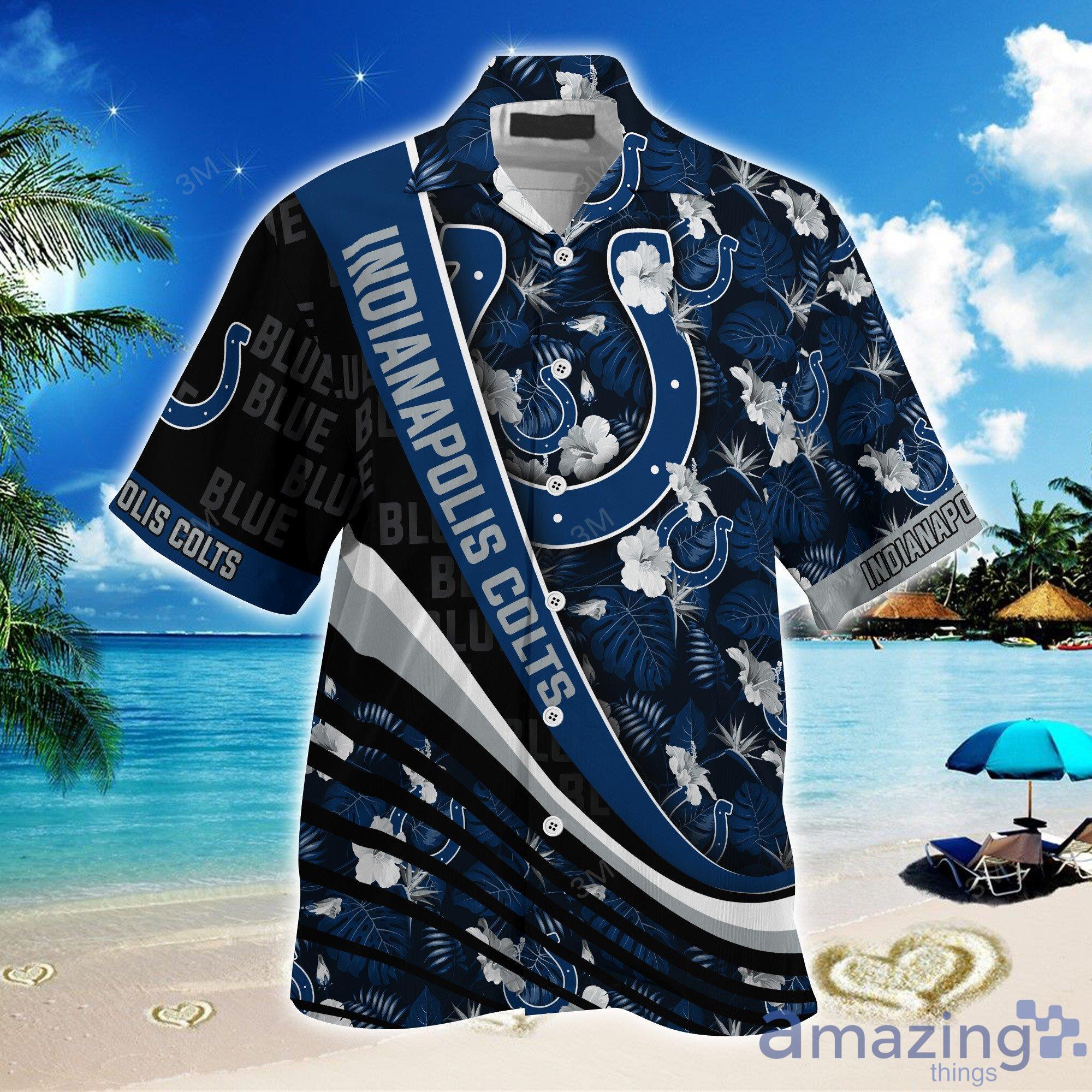 Indianapolis Colts NFL Symbol Pattern Short Sleeve Hawaiian Shirt