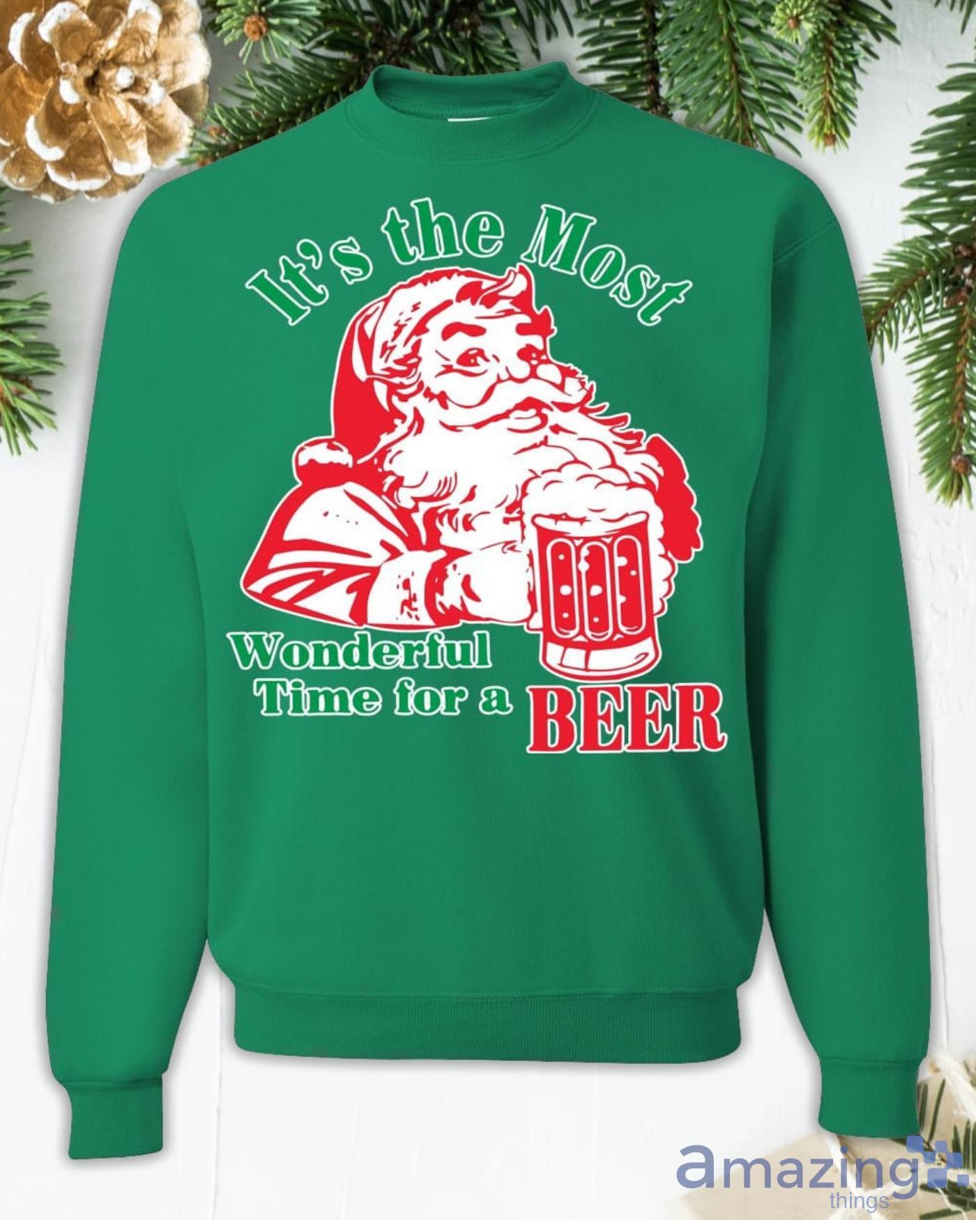 It's The Most Wonderful Time For A Beer Christmas Sweatshirt image It's The Most Wonderful Time For A Beer Christmas Sweatshirt