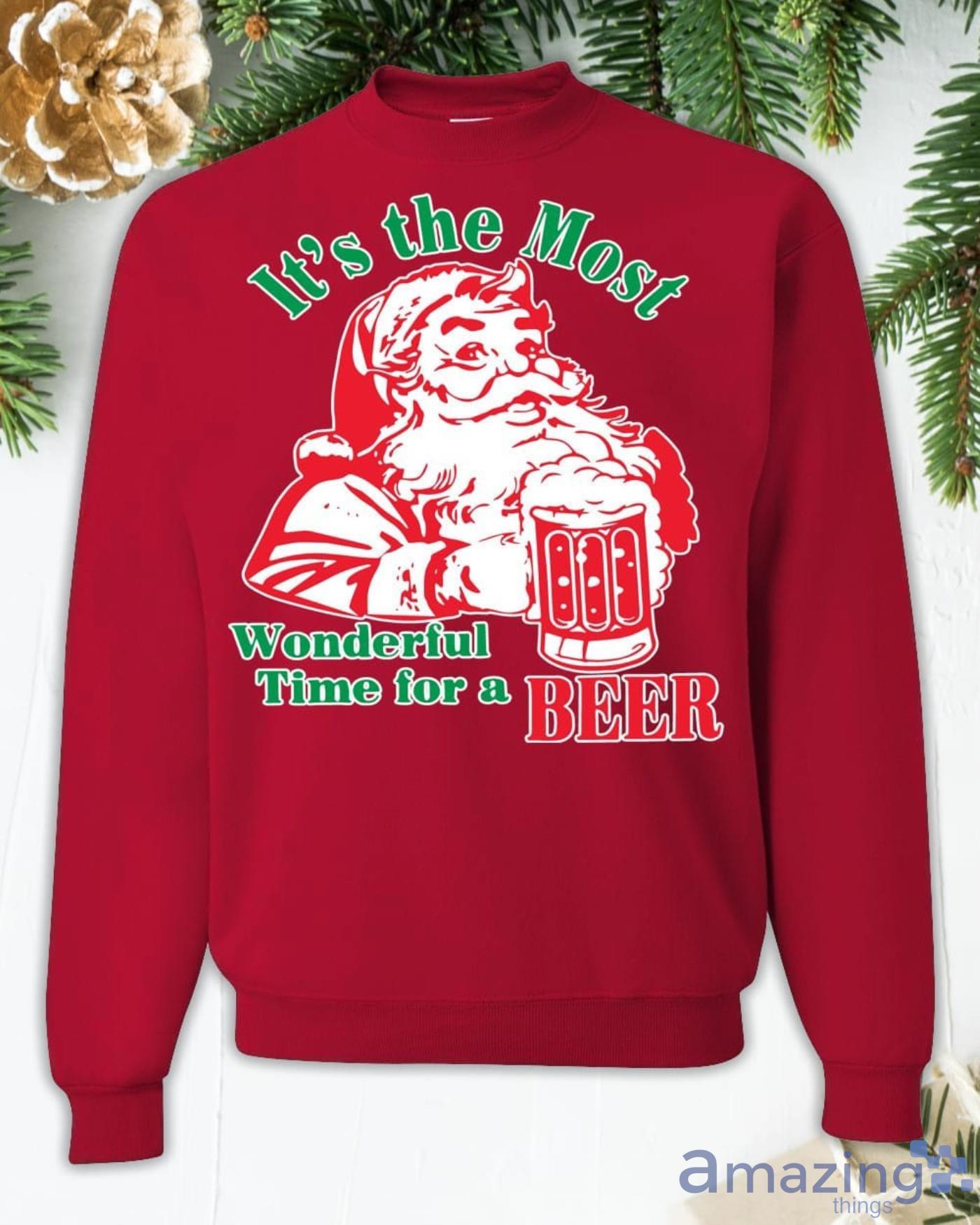 It's The Most Wonderful Time For A Beer Christmas Sweatshirt image Its The Most Wonderful Time For A Beer Christmas Sweatshirt Product Photo 3