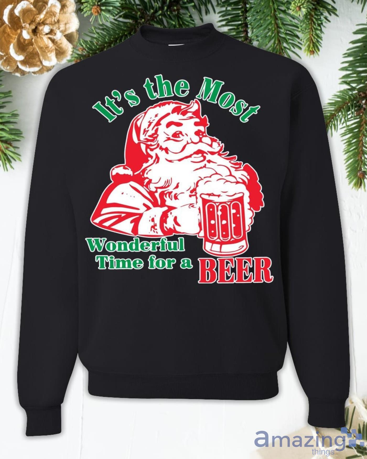 It's The Most Wonderful Time For A Beer Christmas Sweatshirt image It's The Most Wonderful Time For A Beer Christmas Sweatshirt Product Photo 1