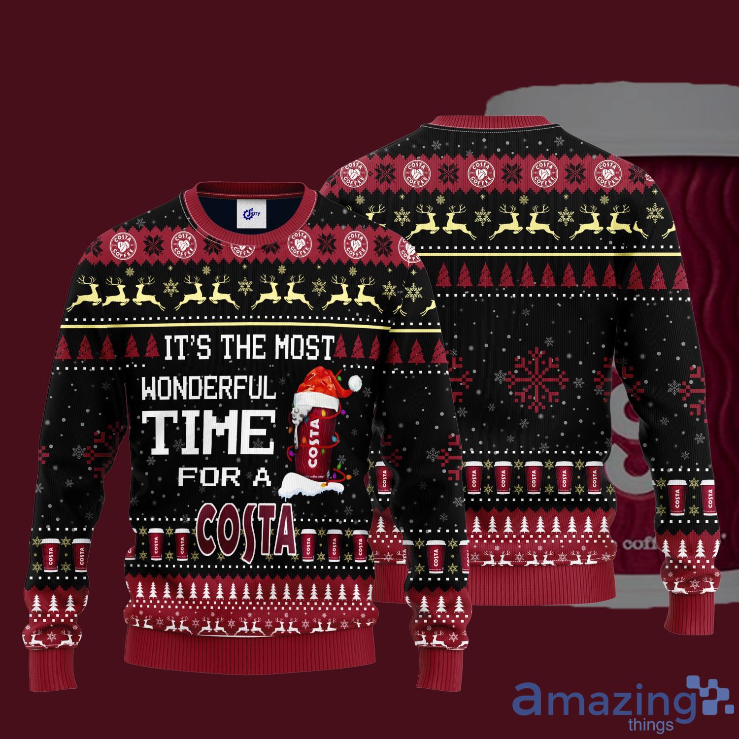 It's The Most Wonderful Time For A Costa Ugly Christmas Sweater Product Photo 1