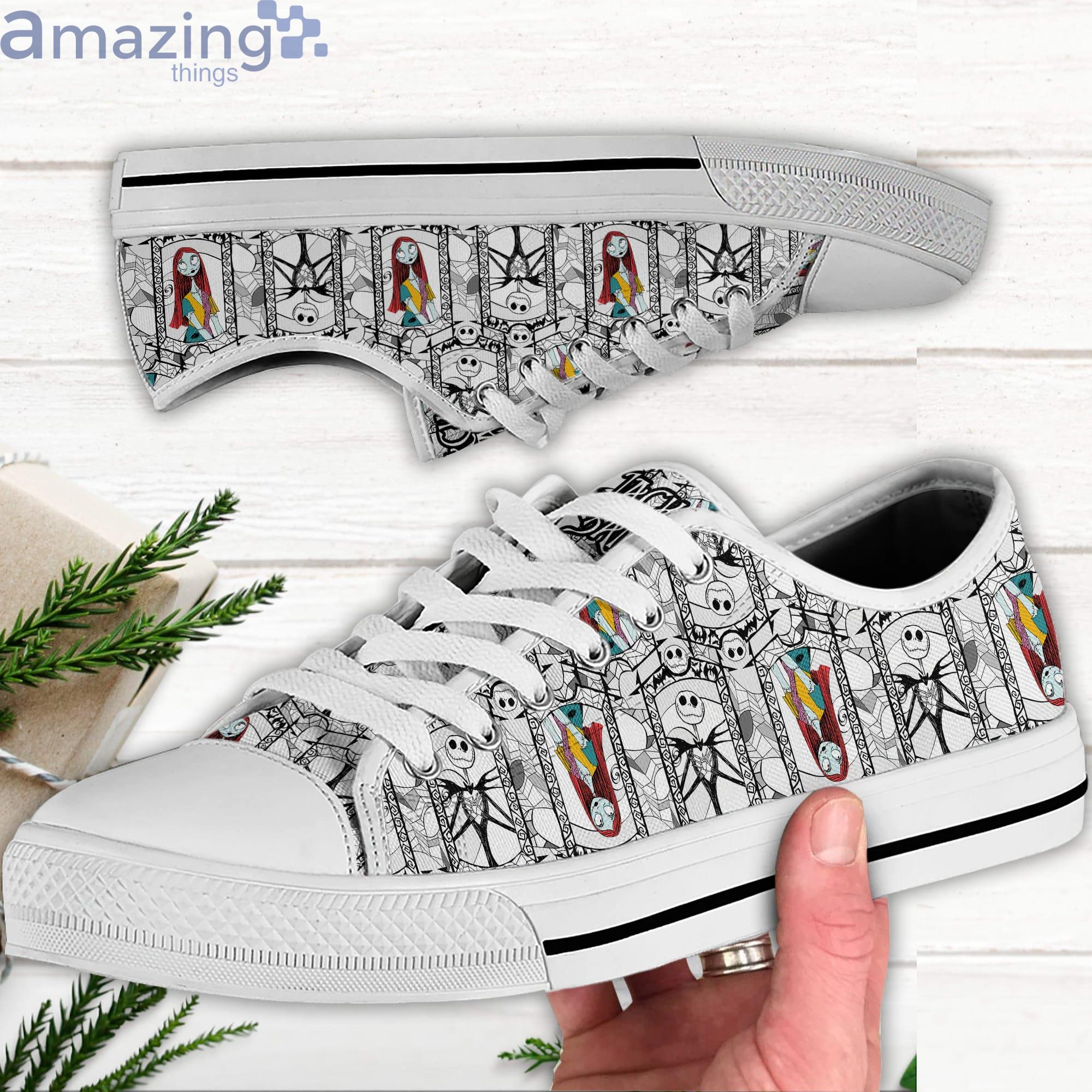 Jack & Sally Patterns Rainbow Disney Cartoon Sneakers Low Top Canvas Shoes Product Photo 1 Jack & Sally Patterns Rainbow Disney Cartoon Sneakers Low Top Canvas Shoes Product Photo 1