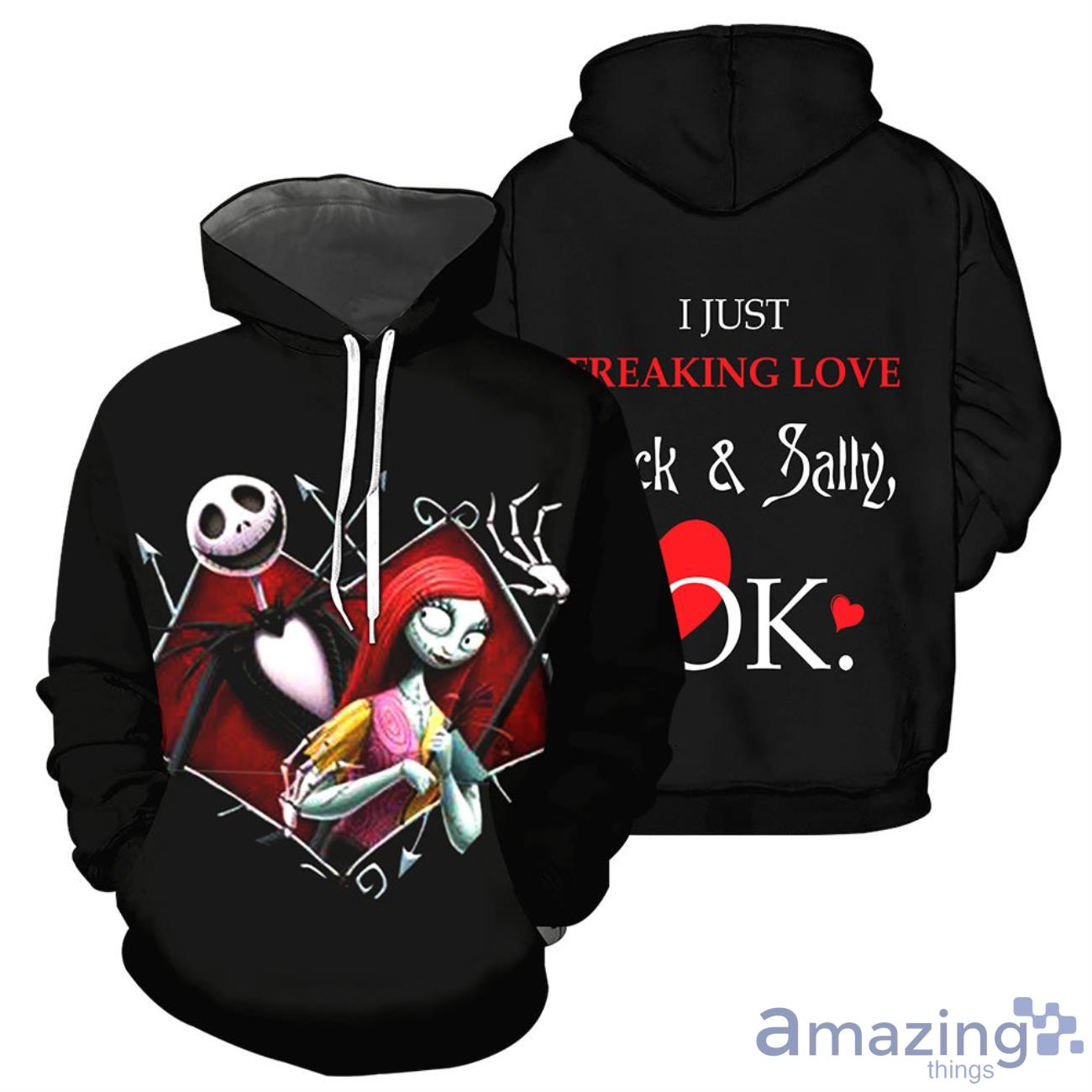 Jack Skellington And Sally I Just Freaking Love Halloween Gift 3D All Over Printed Shirts Product Photo 1