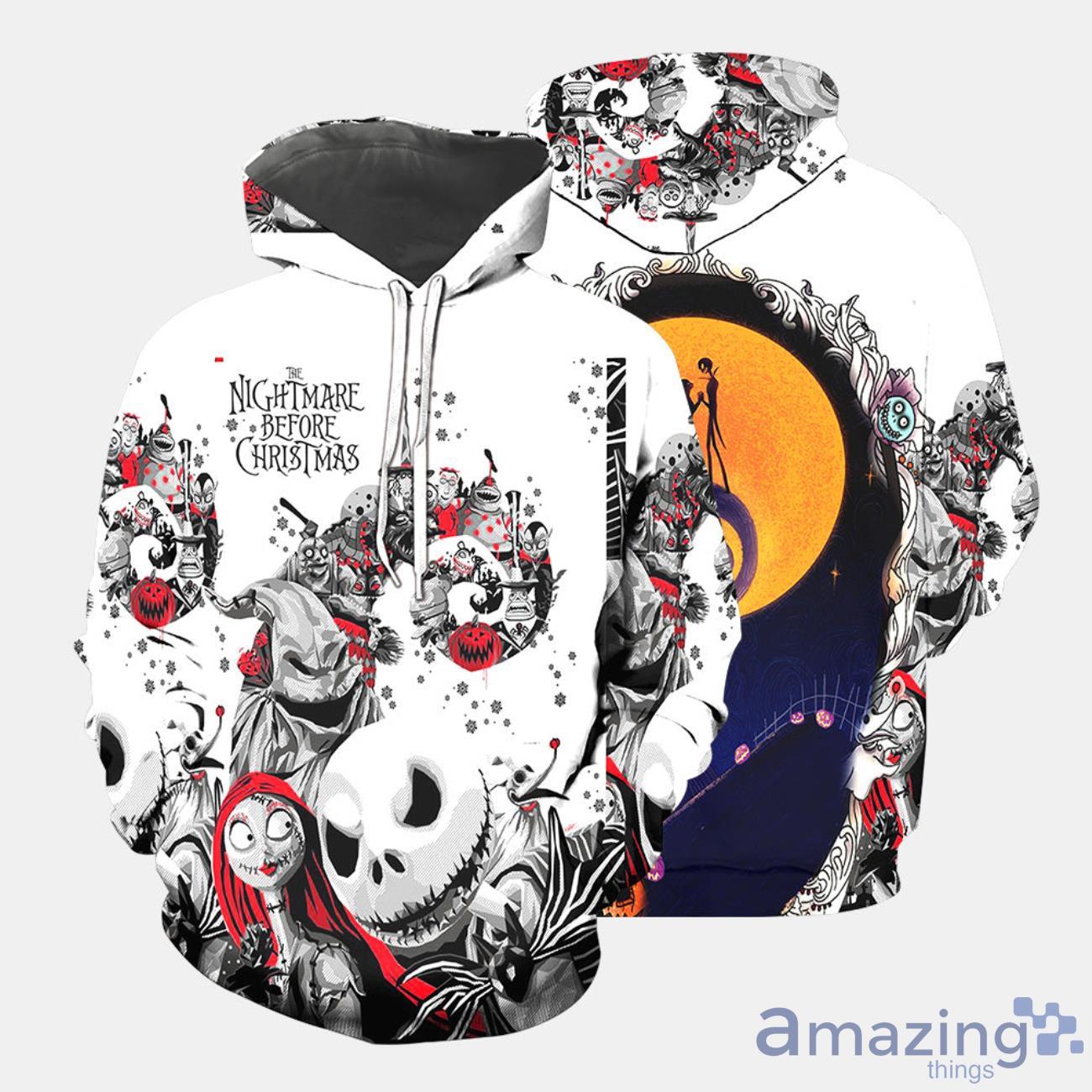 Jack Skellington And Sally Nightmare Before Christmas Halloween Gift 3D All Over Printed Shirts Product Photo 1