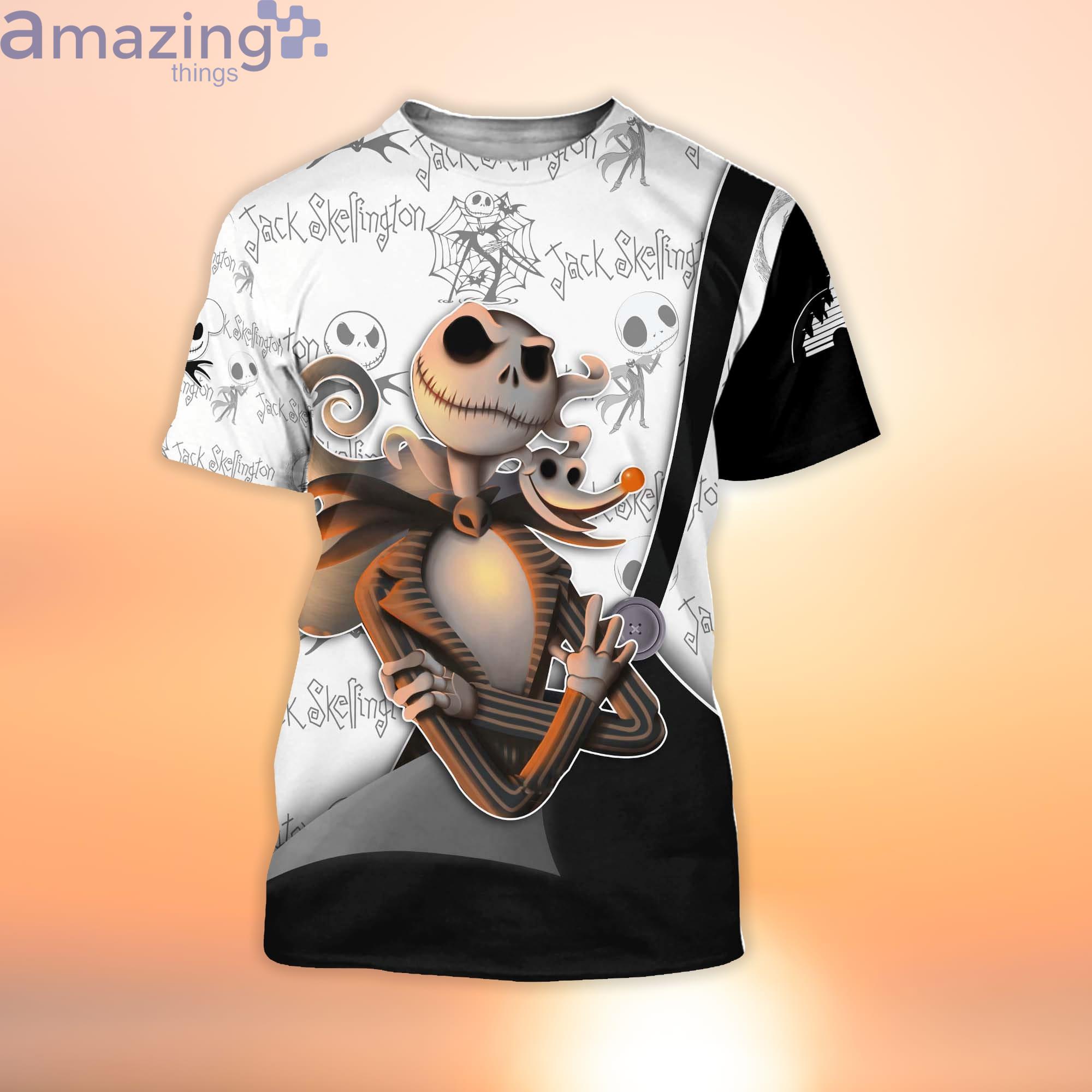 Jack Skellington White Black Disney Cartoons Baseball Jersey Shirt