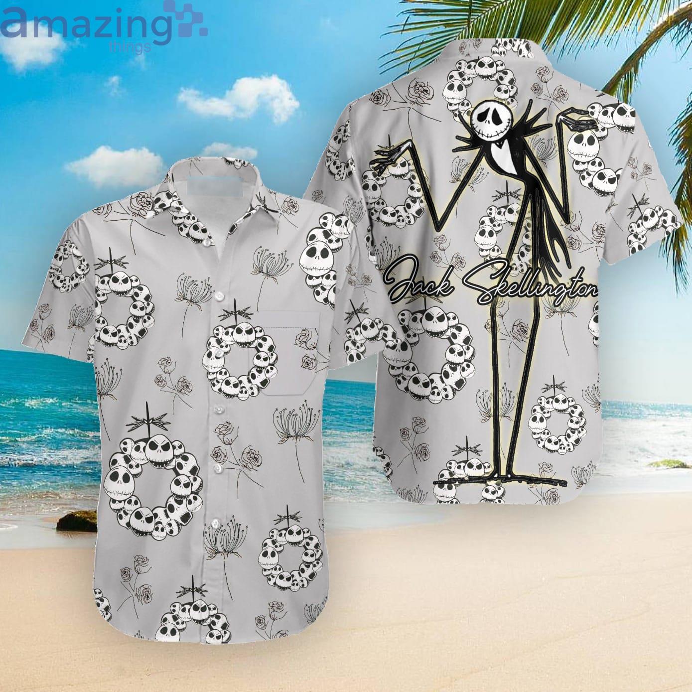 Jack Skellington Disney Cartoon Halloween Hawaiian Shirt Product Photo 1