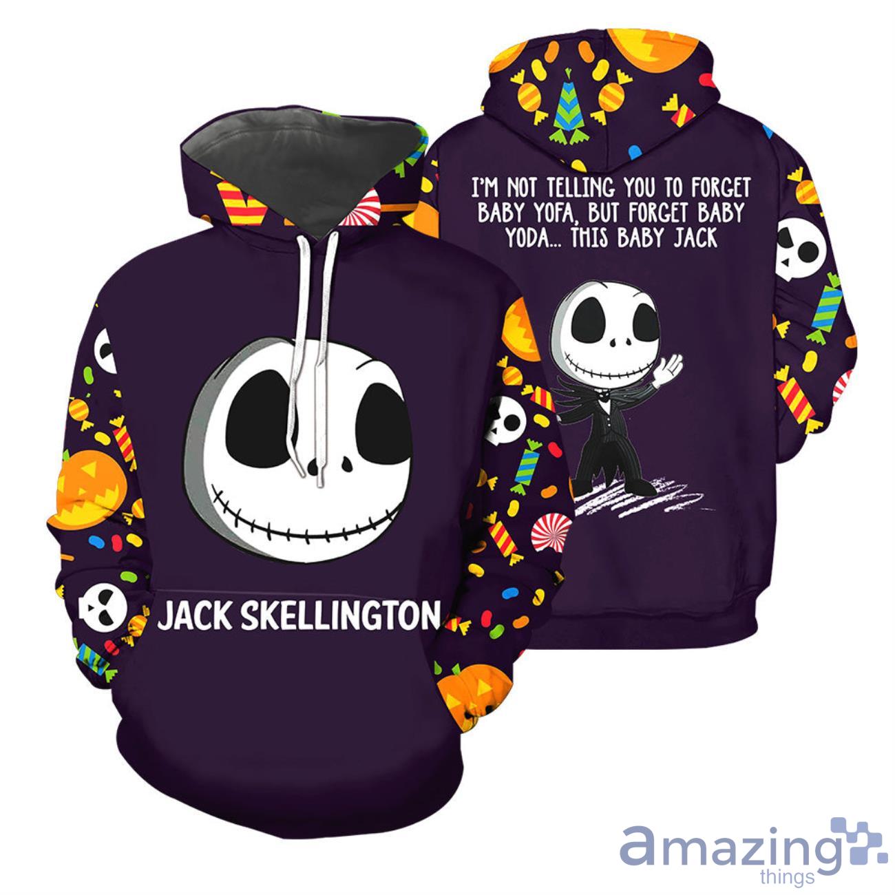 Jack Skellington Hoodie Baby Yofa Baby Yoda Halloween Gift 3D All Over Printed Shirts Product Photo 1