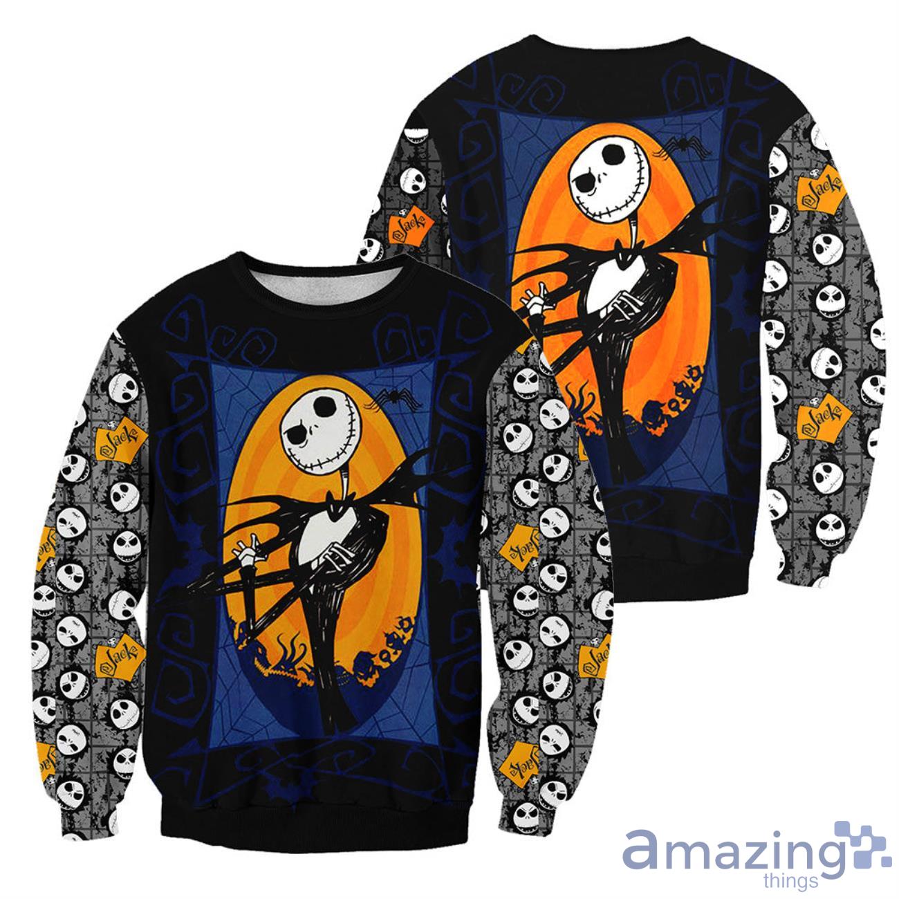 Houston Texans Jack Skellington All Over Printed 3D Shirt Halloween Gift  For Fans